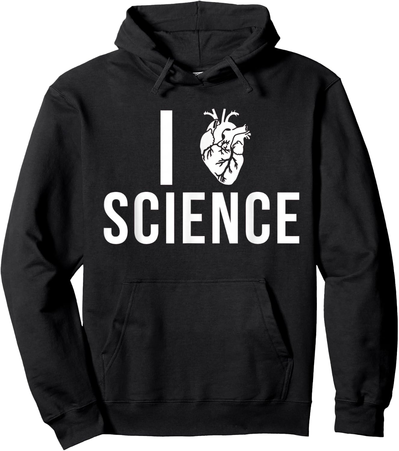 I love Science funny heart Hoodie - Hoodie | Black