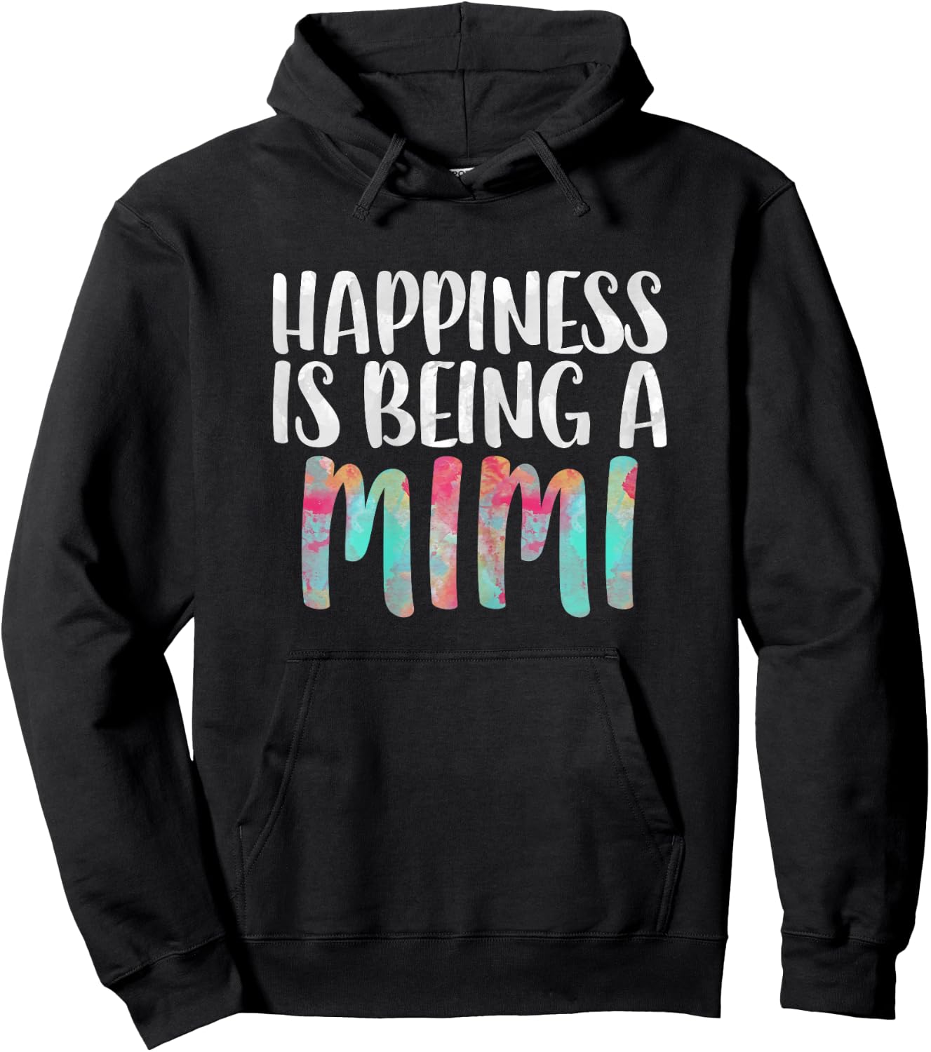 Happiness Is Being A Mimi Shirt Women Mothers Day Hoodie - Hoodie | Black