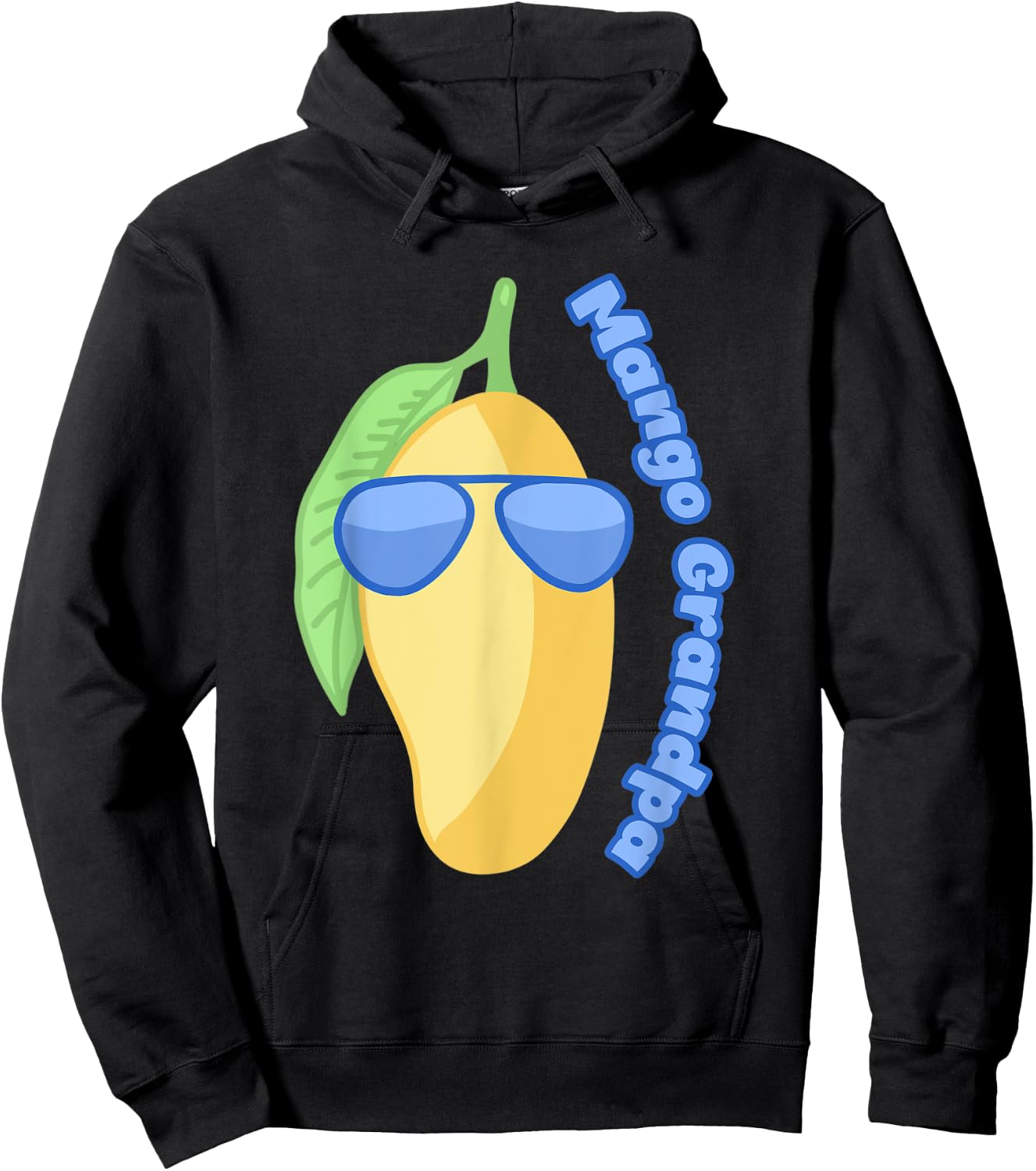 Mango Grandpa Family Fruit Art In Sunglasses For Summer Hoodie - Hoodie | Black