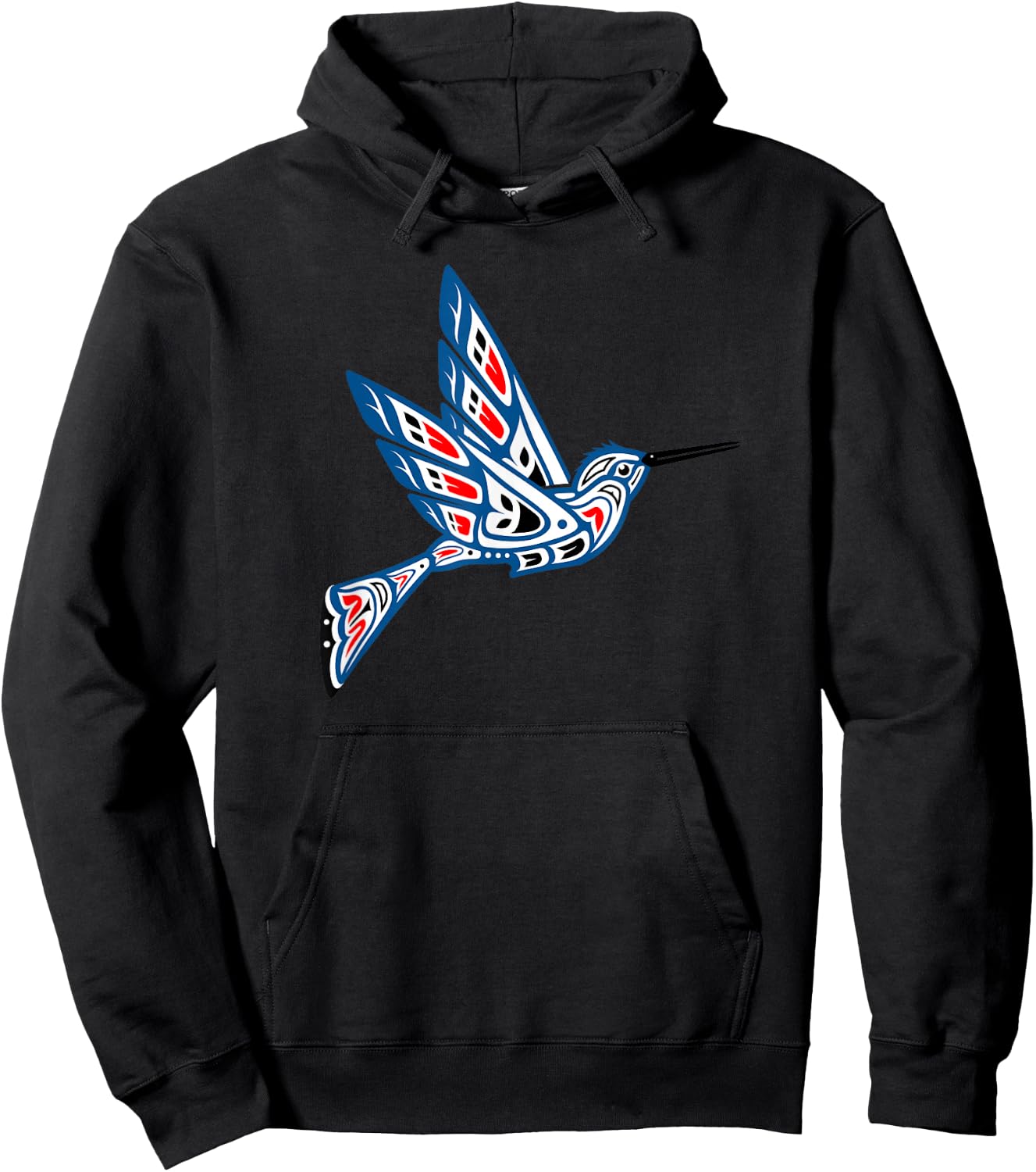 Hummingbird Native American Indian Pacific Northwest Art Hoodie - Hoodie | Black