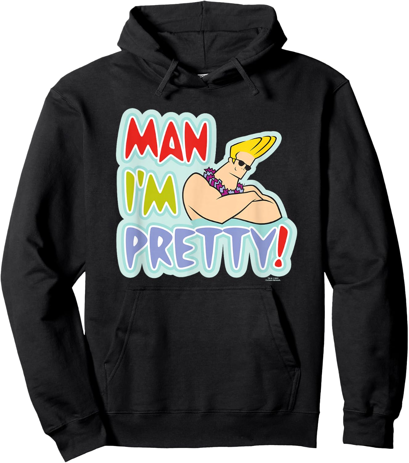Johnny Bravo Man I'm Pretty! Hoodie - Hoodie | Black