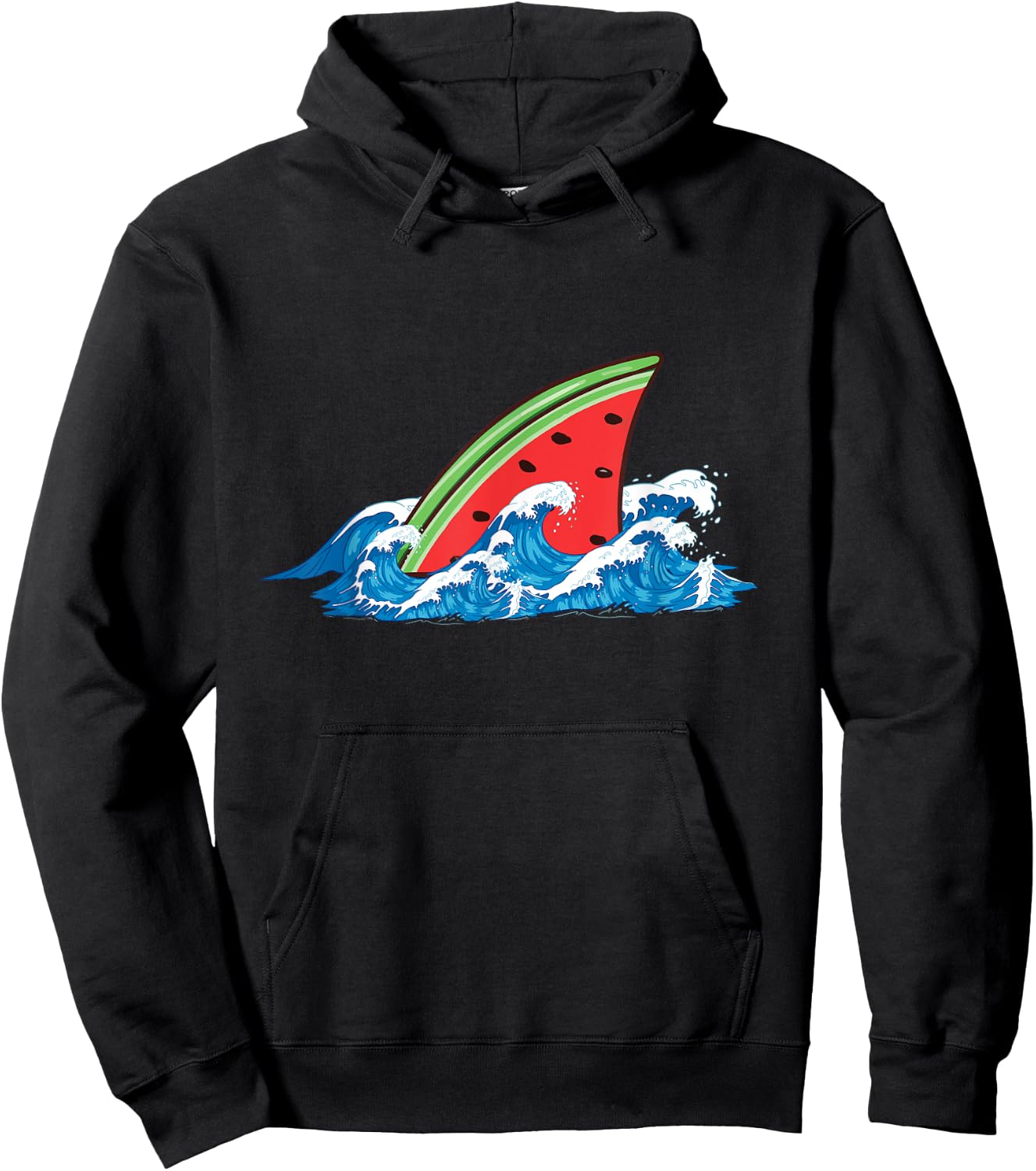 Shark Watermelon Cute Shark For Boys And Girls Hoodie - Hoodie | Black