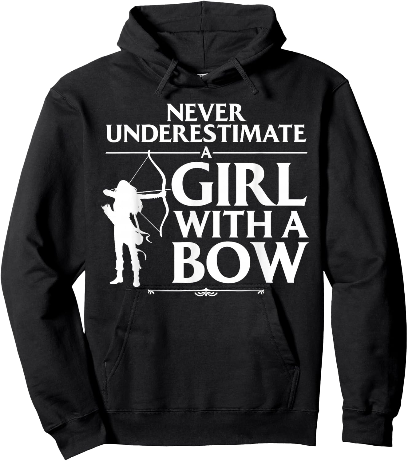 Funny Archery Design for Girls Women Bowhunter Archery Fans Small Hoodie - Hoodie | Black
