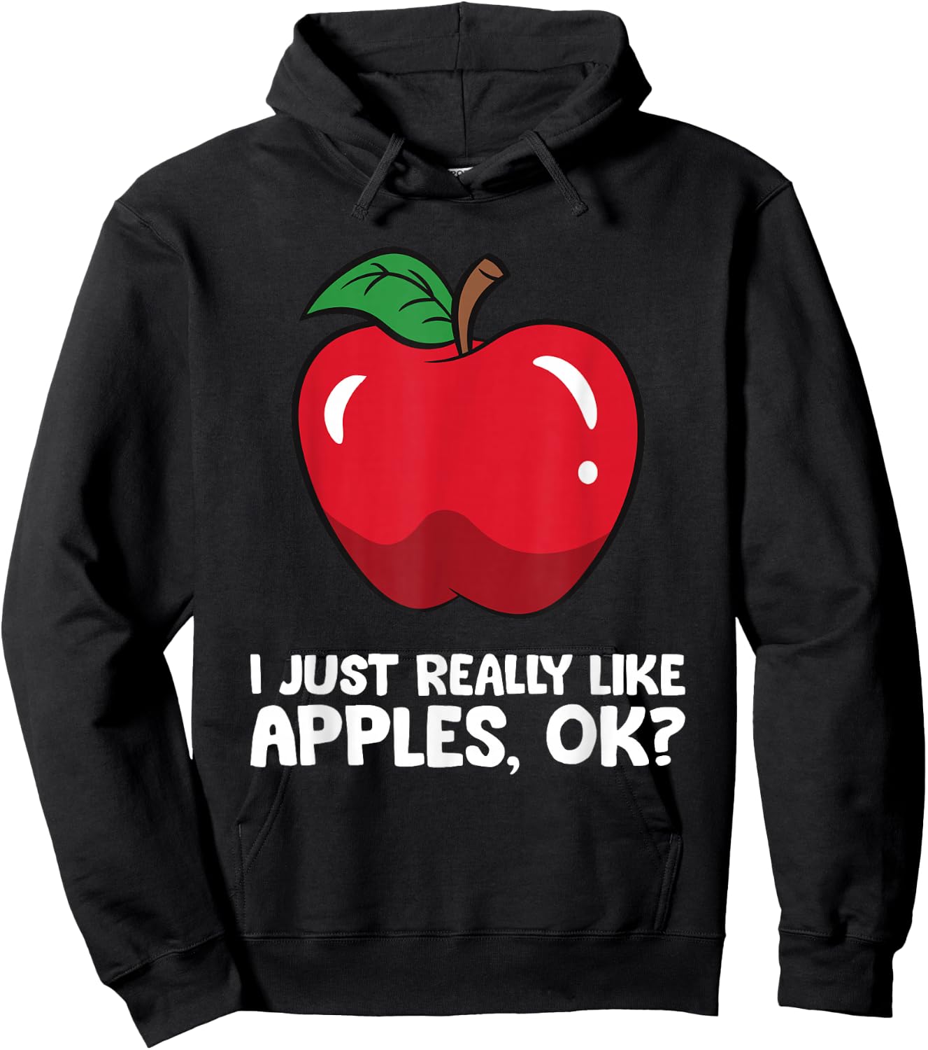 Apple Lover I Just Really Like Apples, Ok? Hoodie - Hoodie | Black