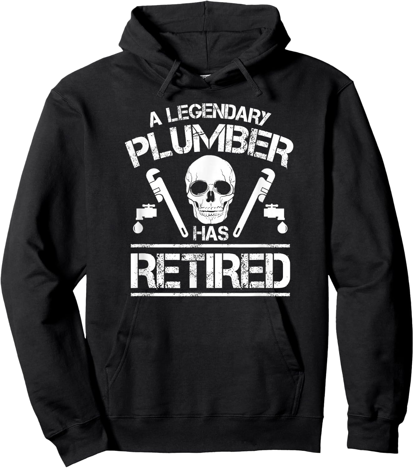 Retired Plumber Plumbing Retirement Party Gift Hoodie - Hoodie | Black