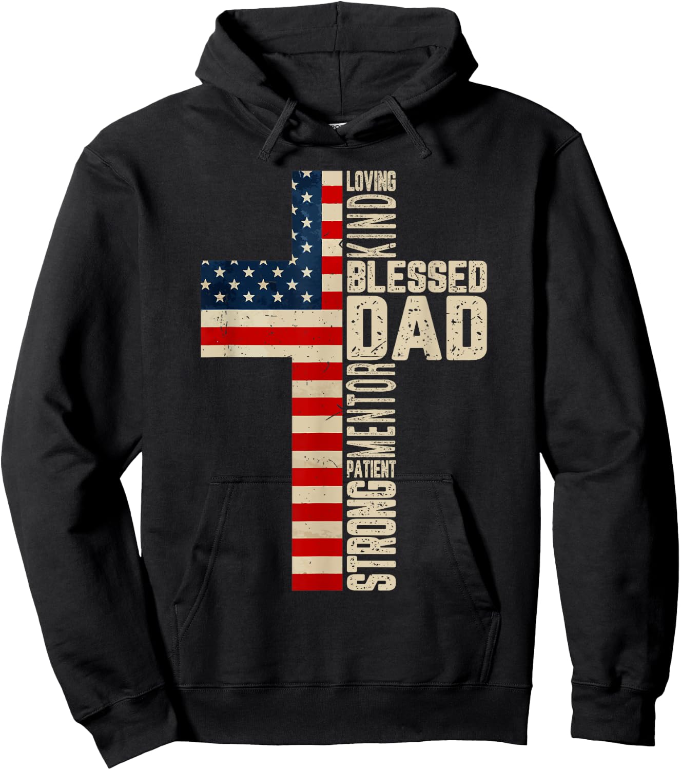 Blessed Dad Husband Christian Father Day Gift from Daughter Hoodie - Hoodie | Black