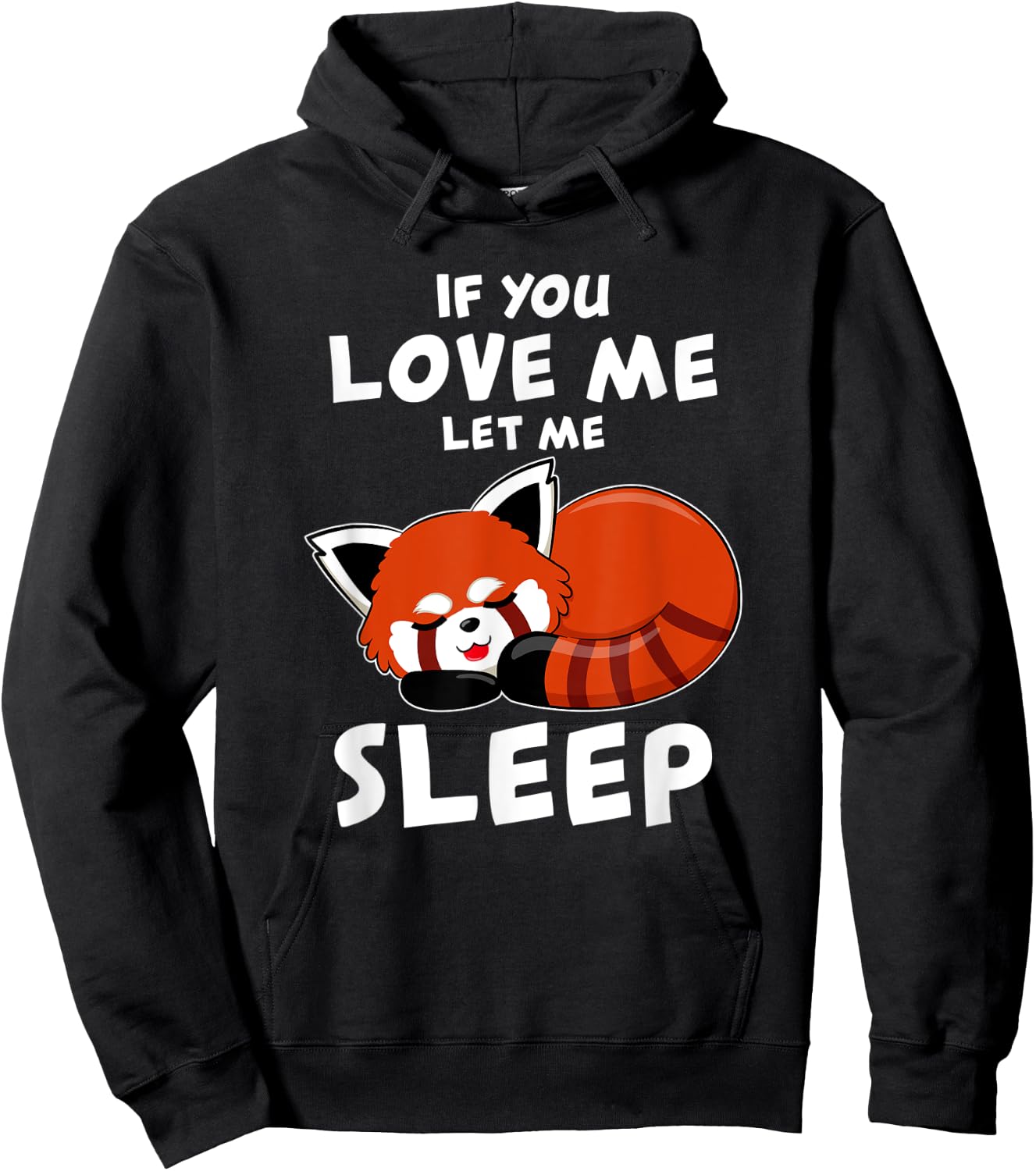 Red Panda I Sleep Pandabear Pajamas Red Panda Cute Hoodie - Hoodie | Black