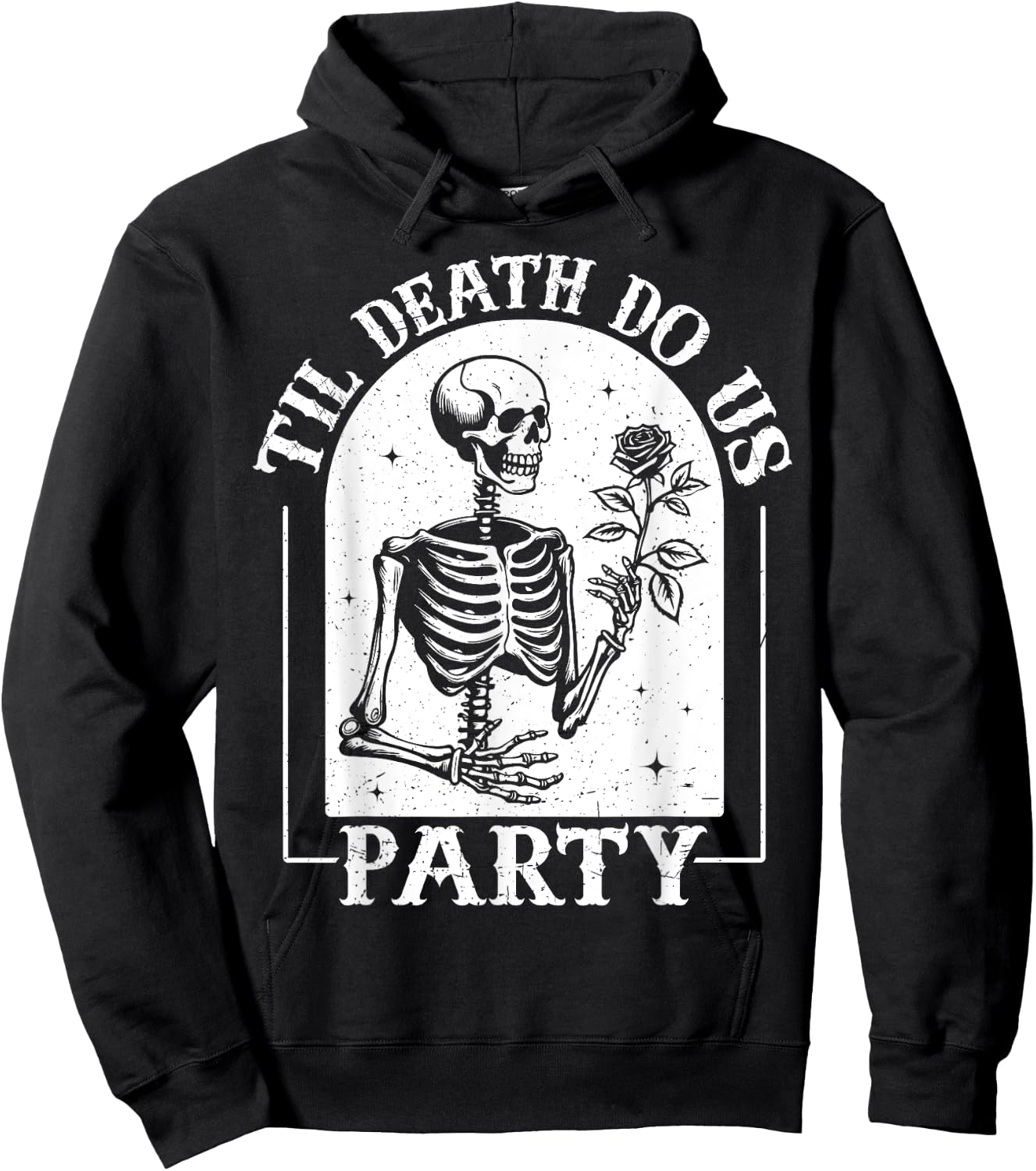 Til Death Do Us Party Bride Or Die Bachelorette Halloween Hoodie - Hoodie | Black
