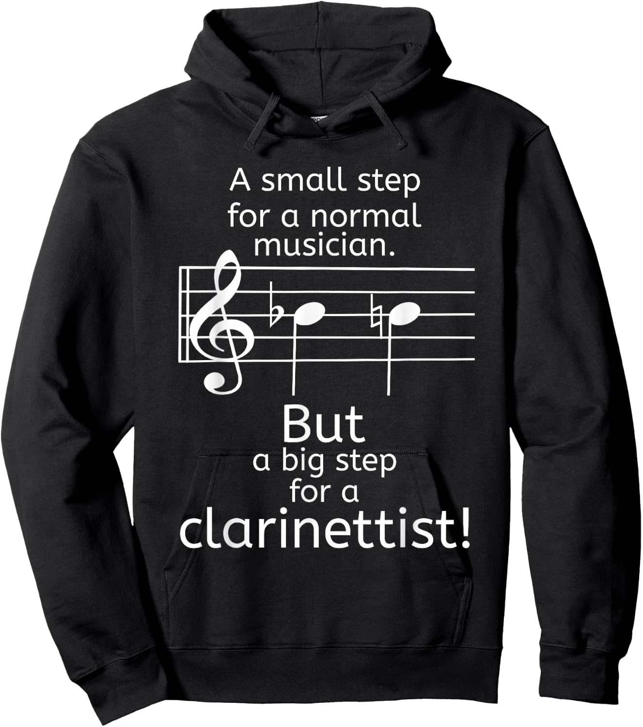 Funny Clarinet Musician Orchestra Clarinettist Design Hoodie - Hoodie | Black