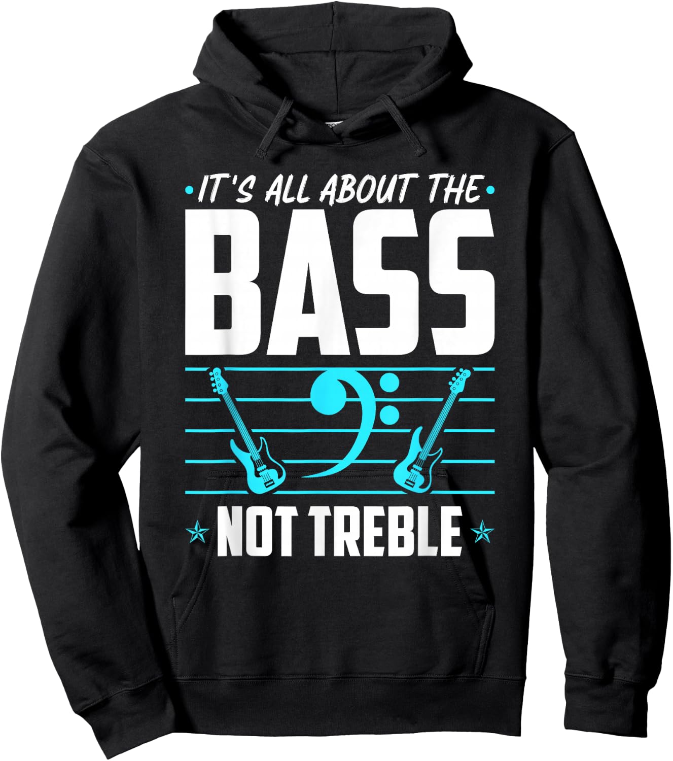 It's All About The Bass, Electric Bass Guitar Players Hoodie - Hoodie | Black