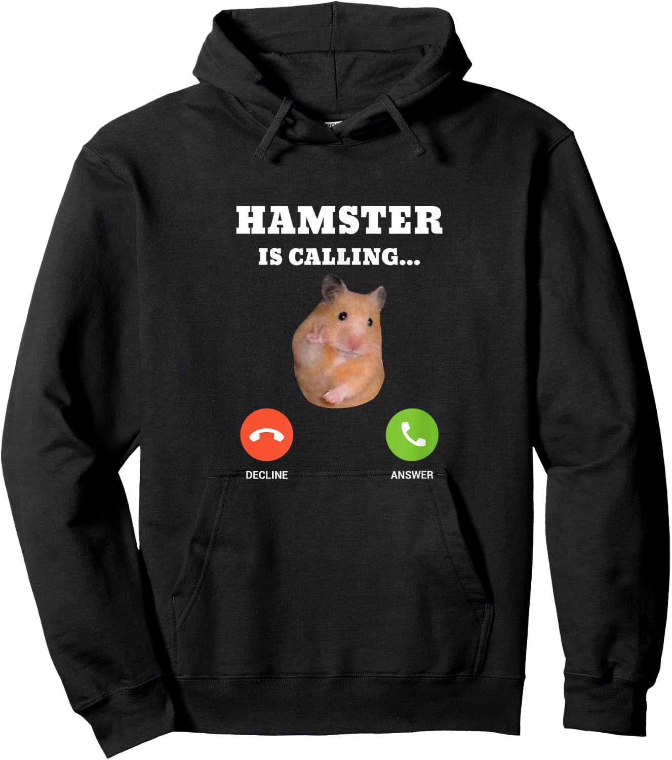 Hamster Meme is Calling Hoodie - Hoodie | Black