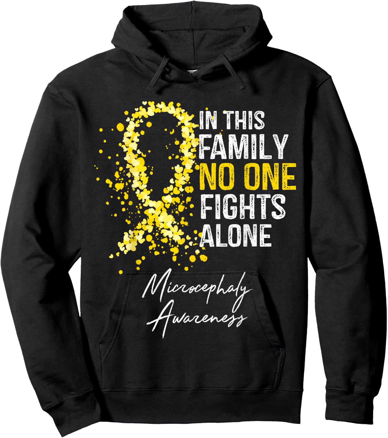 Microcephaly Awareness In This Family No One Fights Alone Hoodie - Hoodie | Black