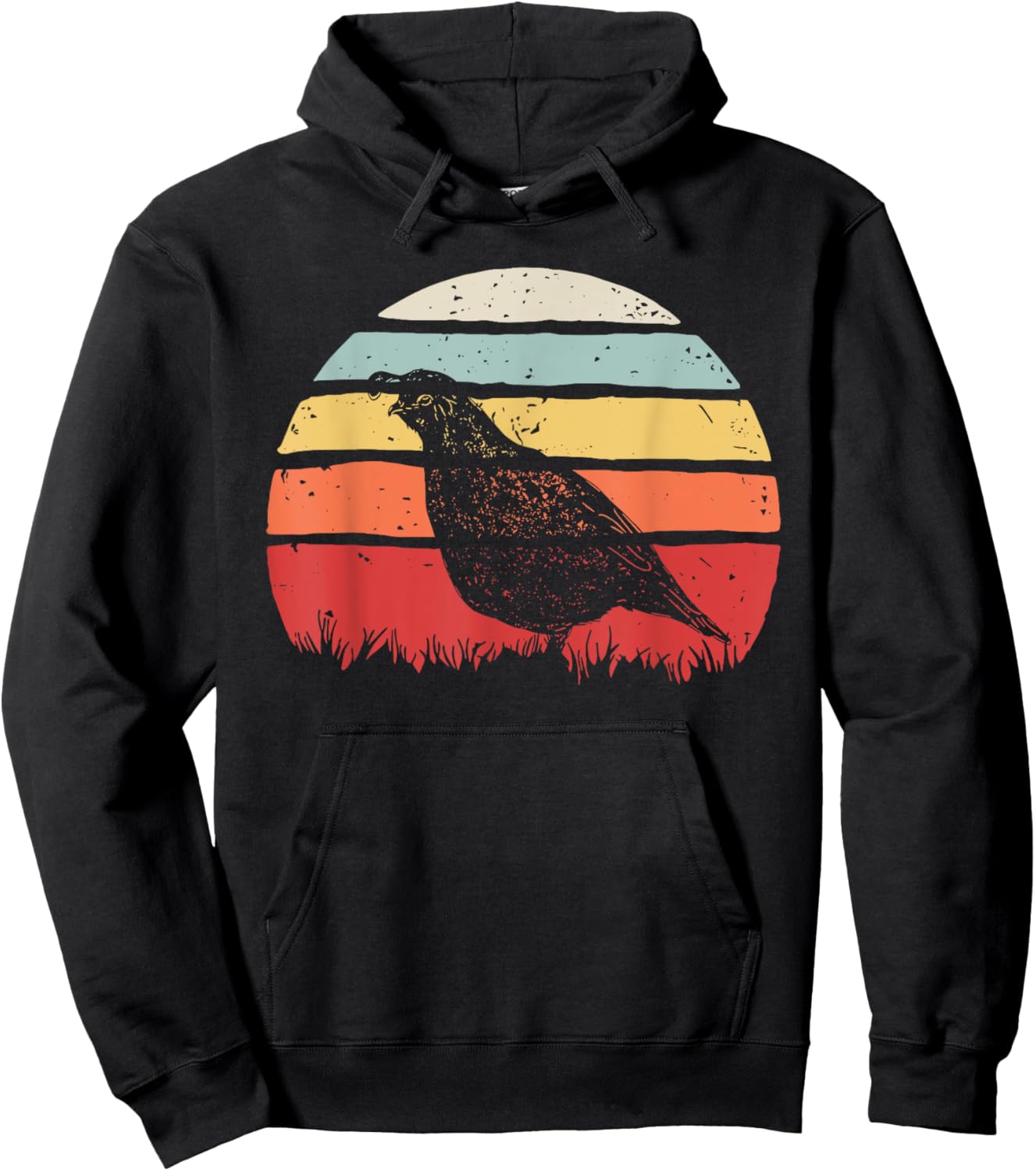 Vintage Retro Quail Bird Hoodie - Hoodie | Black
