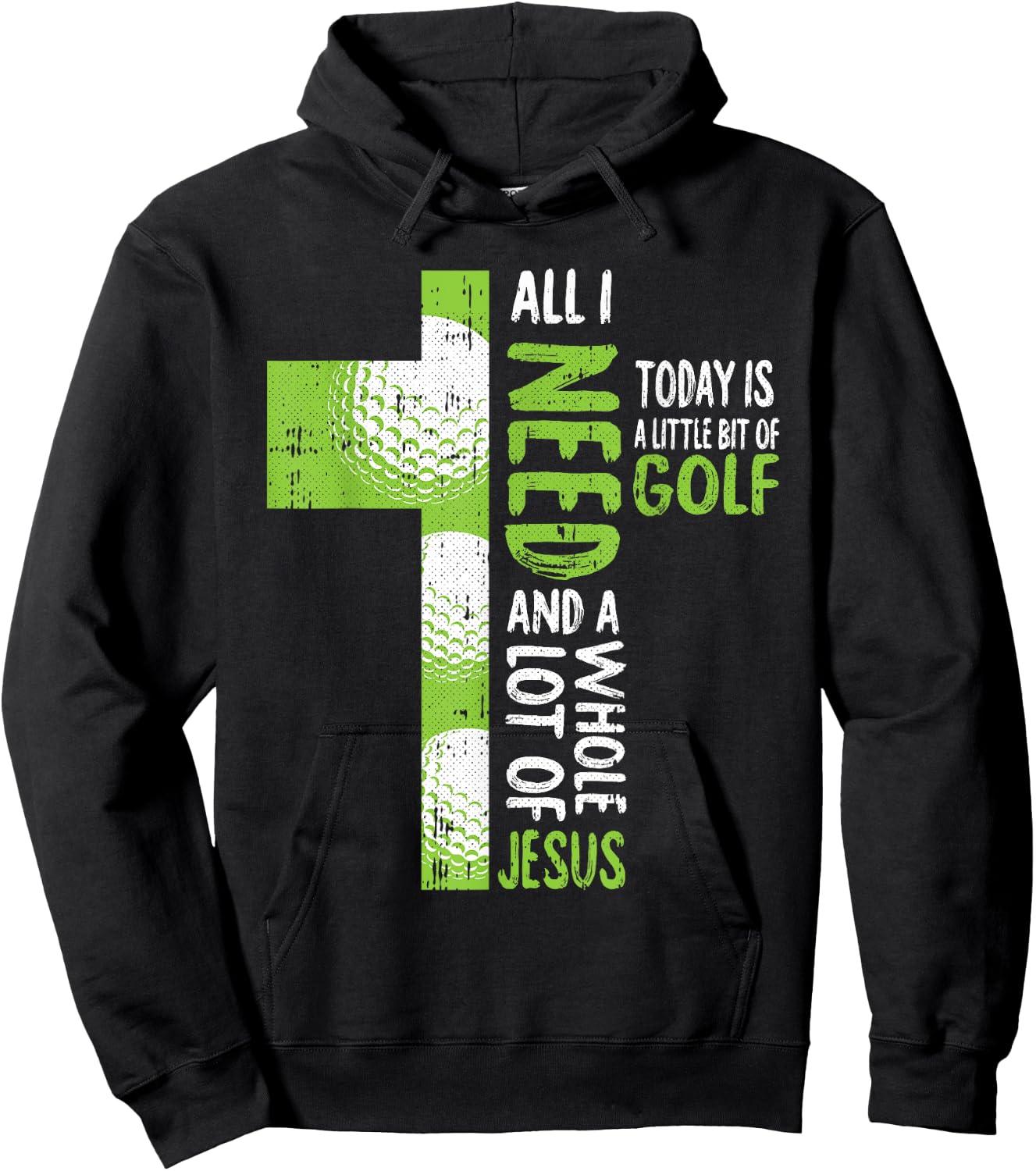 Whole Lot Of Jesus Golf Golfing Sport Lover Christian Golfer Hoodie - Hoodie | Black