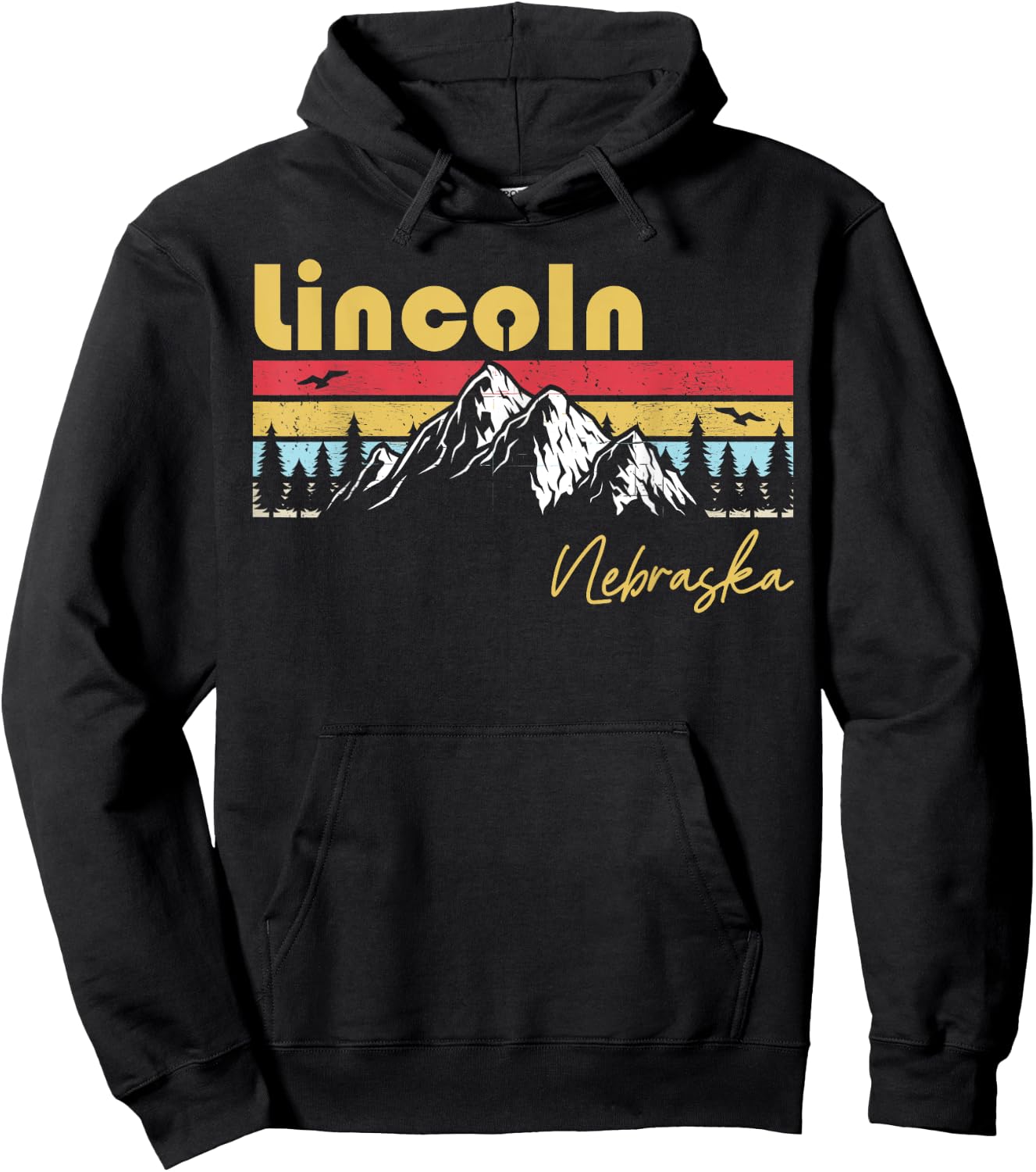 Lincoln Nebraska Roots Hometown Vintage Home State Hoodie - Hoodie | Black