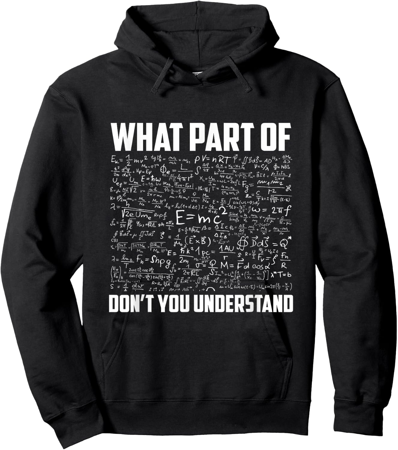 What Part Of Don't You Understand | Funny physic Teacher Women Girls Kids Hoodie - Hoodie | Black