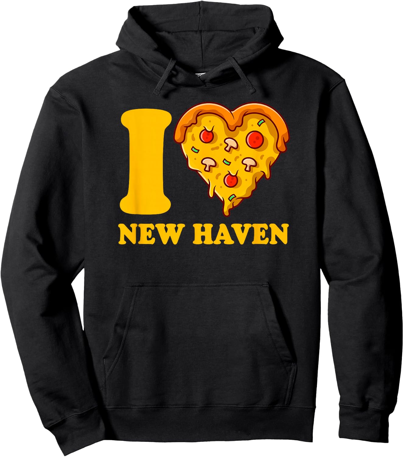 I Love New Haven Connecticut Pizza I Heart New Haven Pizza Hoodie - Hoodie | Black