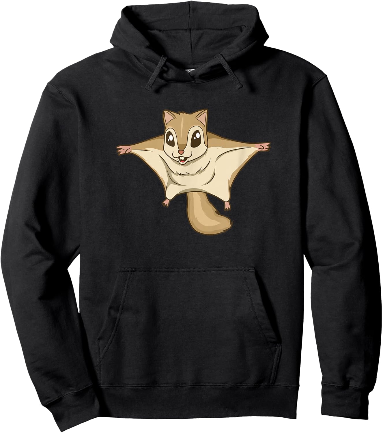 Kawaii Flying Squirrel Hoodie - Hoodie | Black