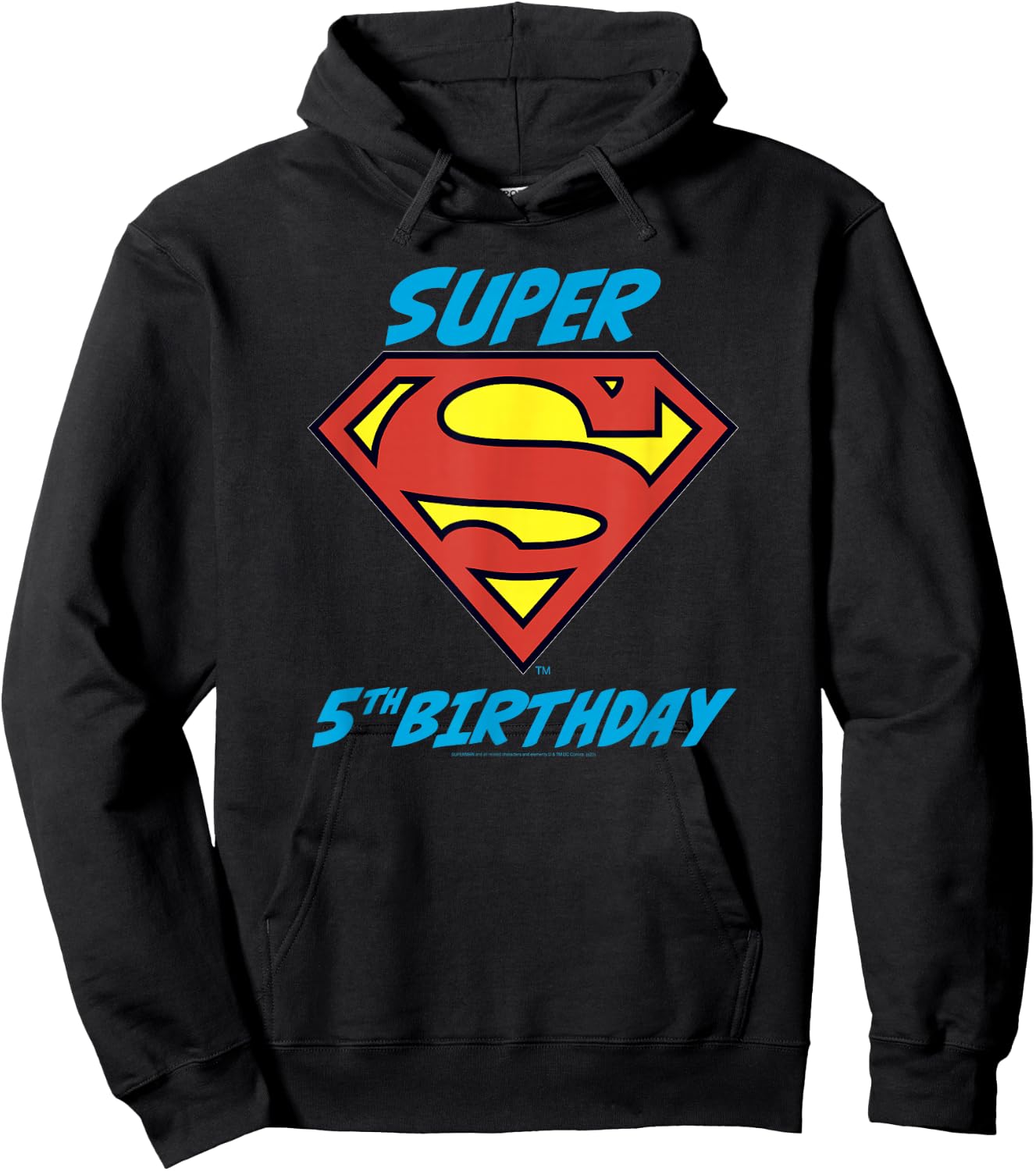 DC Comics Superman Super 5th Birthday Logo Hoodie - Hoodie | Black
