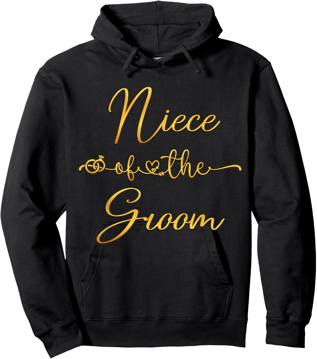 Niece Of The Groom Wedding Party Idea Hoodie - Hoodie | Black