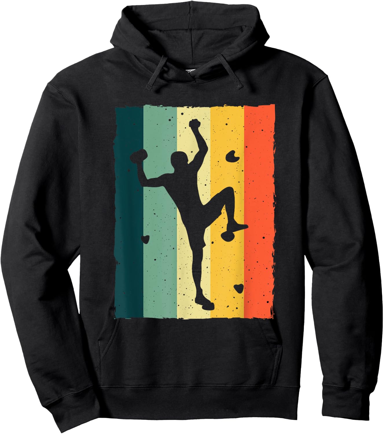 Vintage Bouldering Design Rock Climbing Women Kids Hoodie - Hoodie | Black