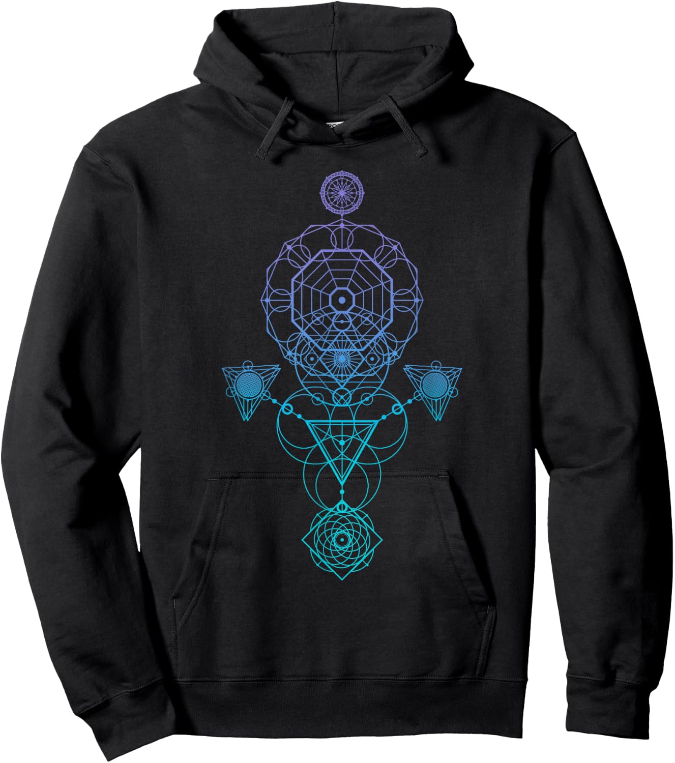 Starseed Activation Sacred Geometry Hoodie - Hoodie | Black