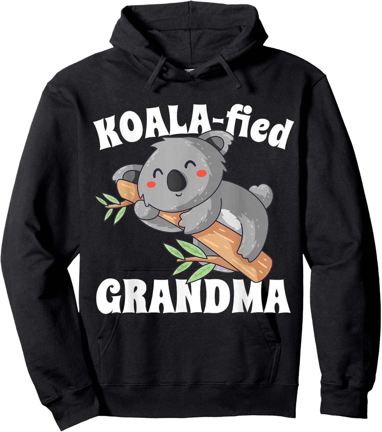Koala Grandma Koalafied Cute Birth Announcement Grandma Gift Hoodie - Hoodie | Black