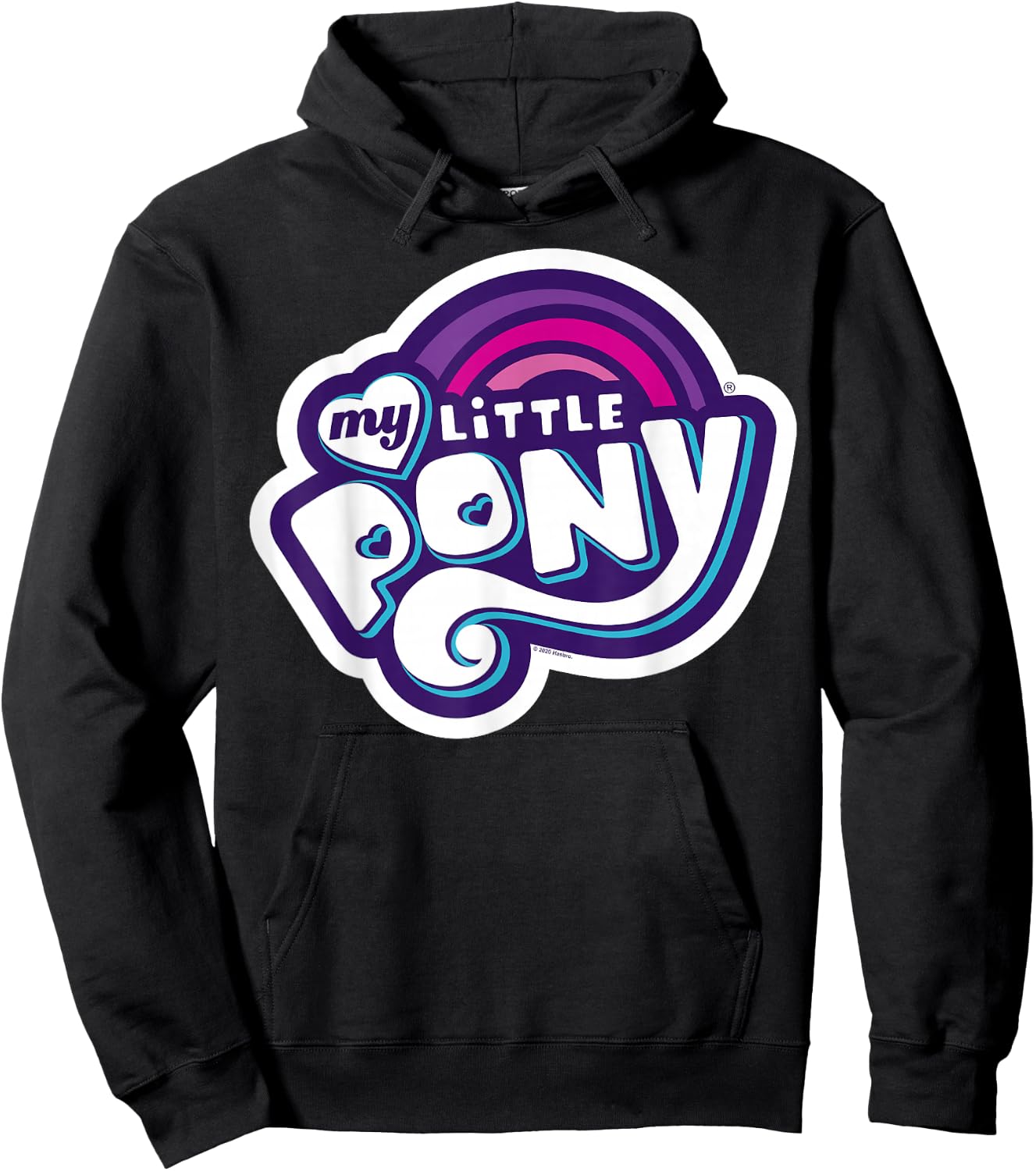 My Little Pony: Friendship is Magic Classic Retro Logo Hoodie - Hoodie | Black