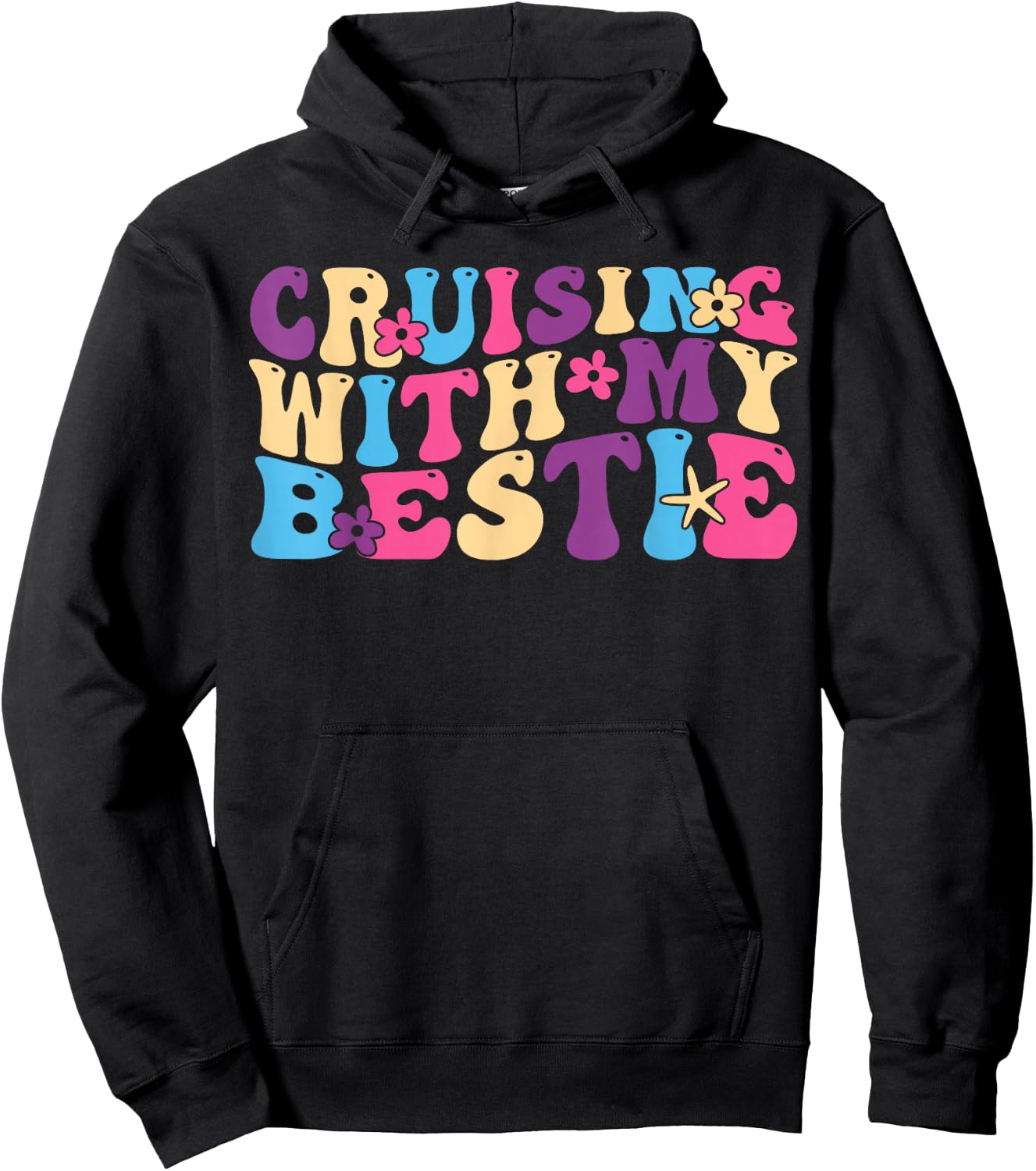 Cruising With My Bestie Family Friends Squad Matching Cruise Hoodie - Hoodie | Black