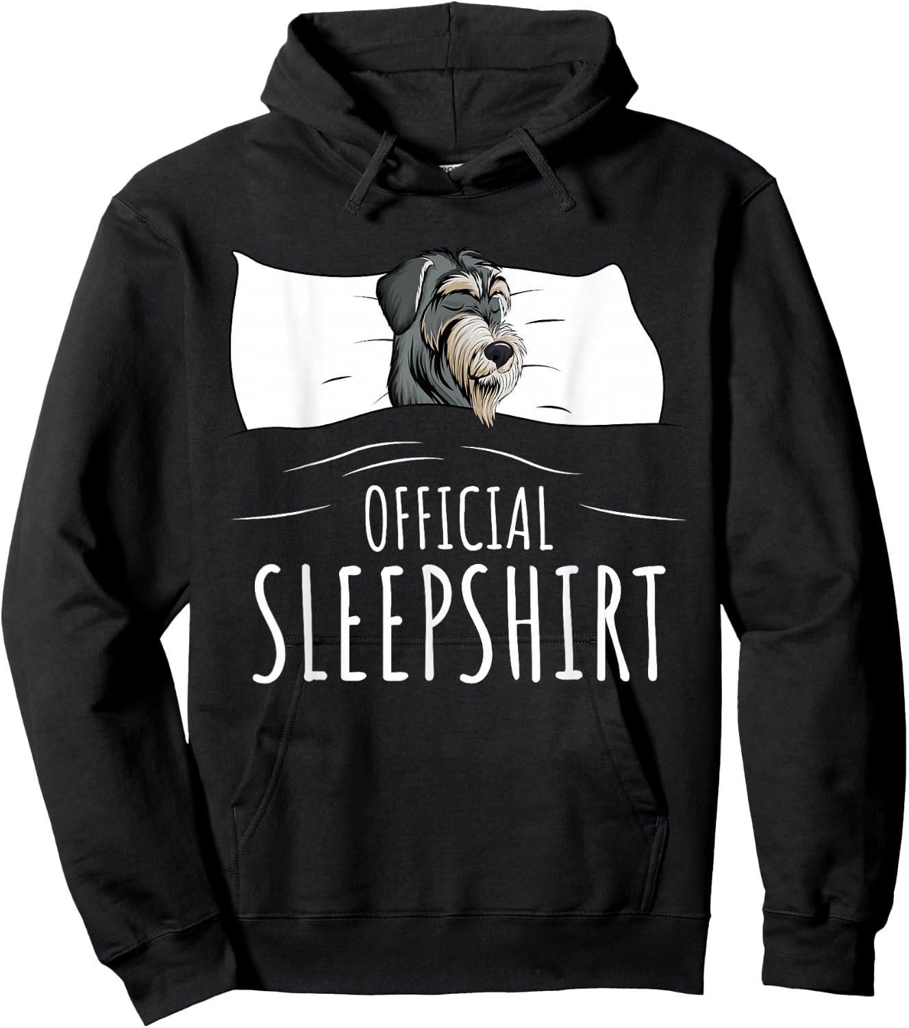 Miniature Schnauzer Pajama Official Sleepshirt Hoodie - Hoodie | Black