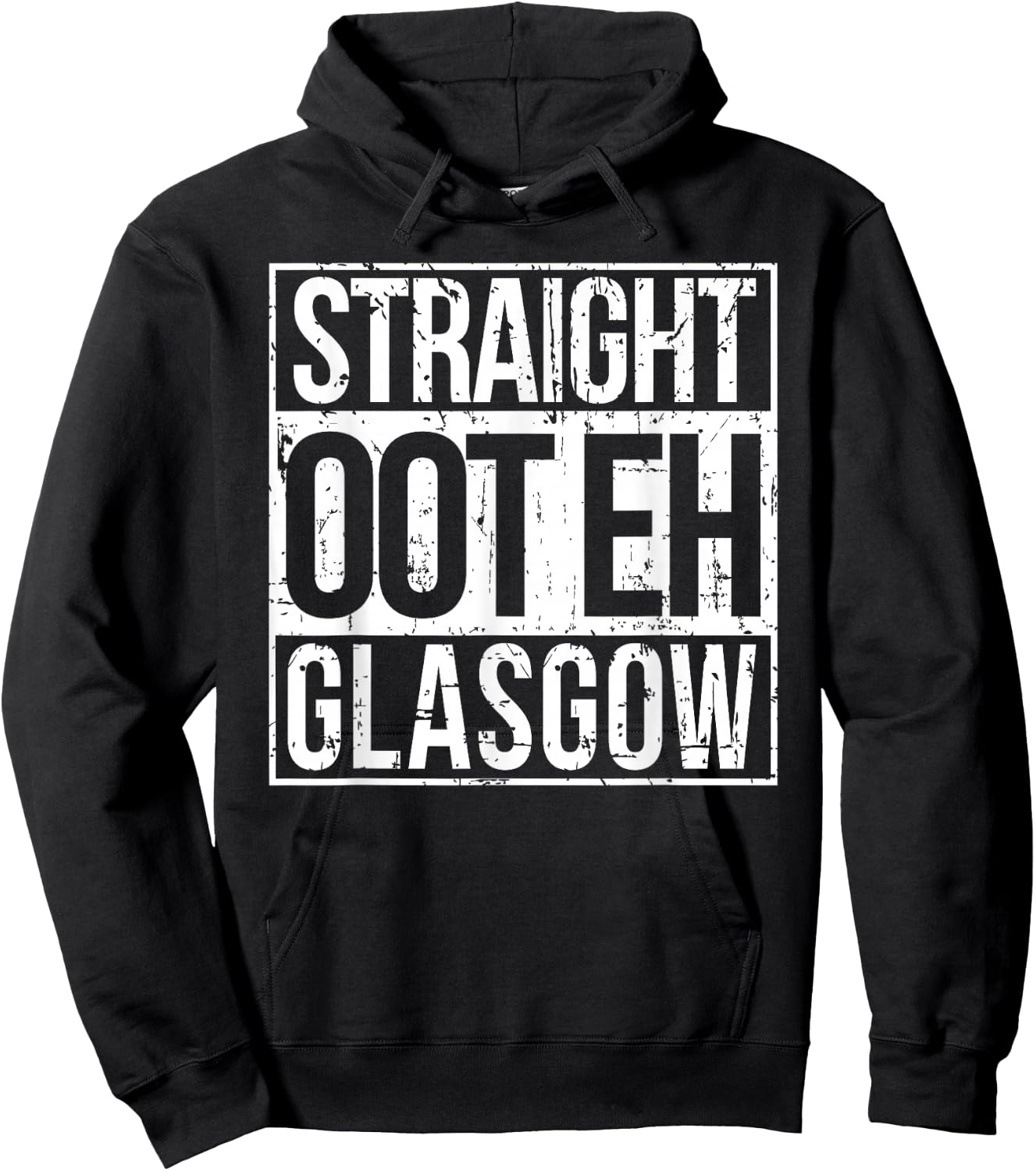 Straight Oot Eh Glasgow Scotland Design Hoodie - Hoodie | Black