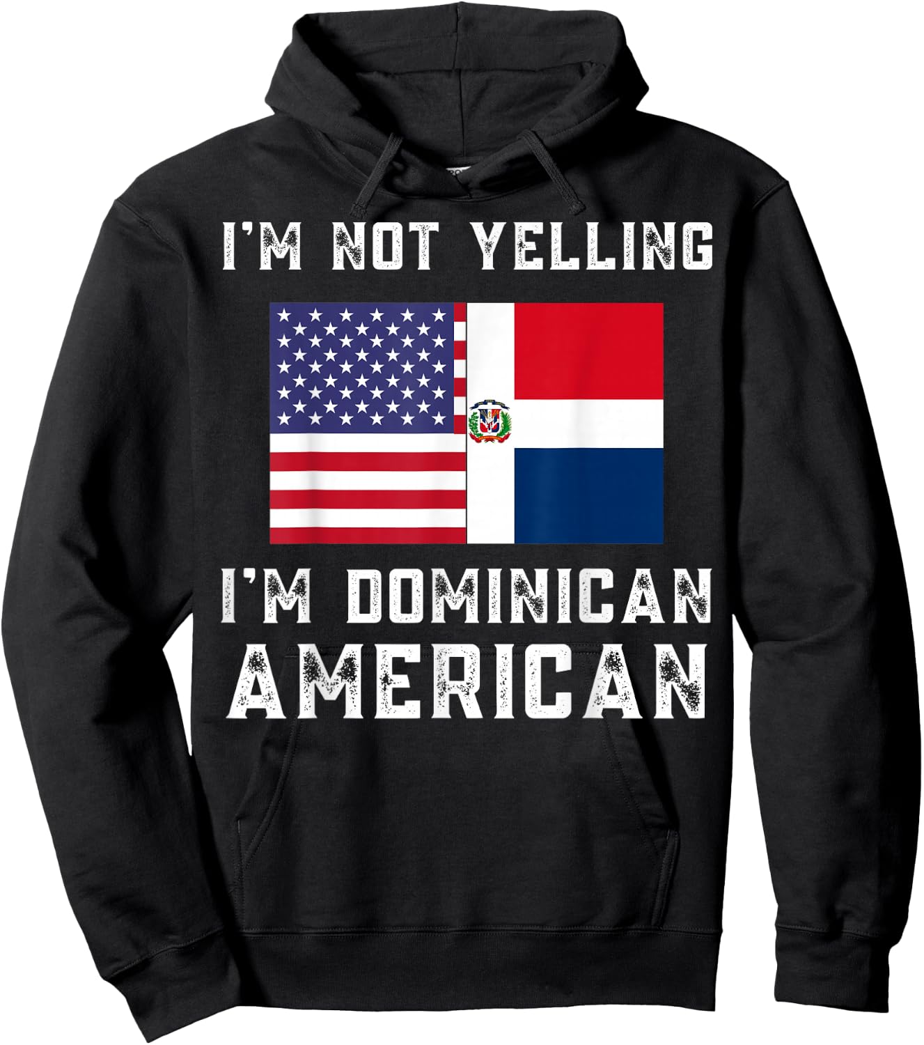 Dominican American Flag Apparel - Funny Dominicans Design Hoodie - Hoodie | Black
