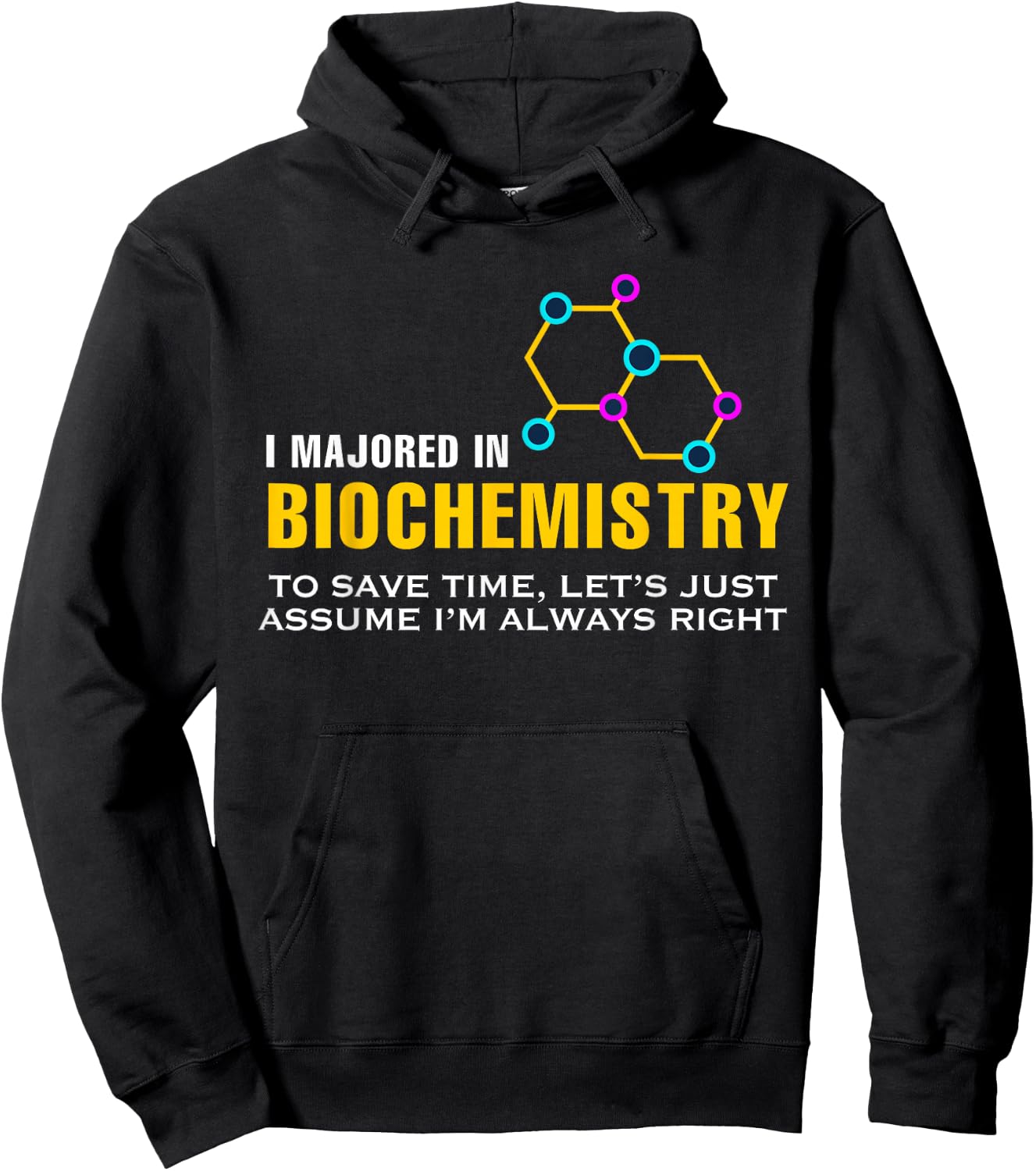I Majored In Biochemistry Biology Chemistry Science Hoodie - Hoodie | Black