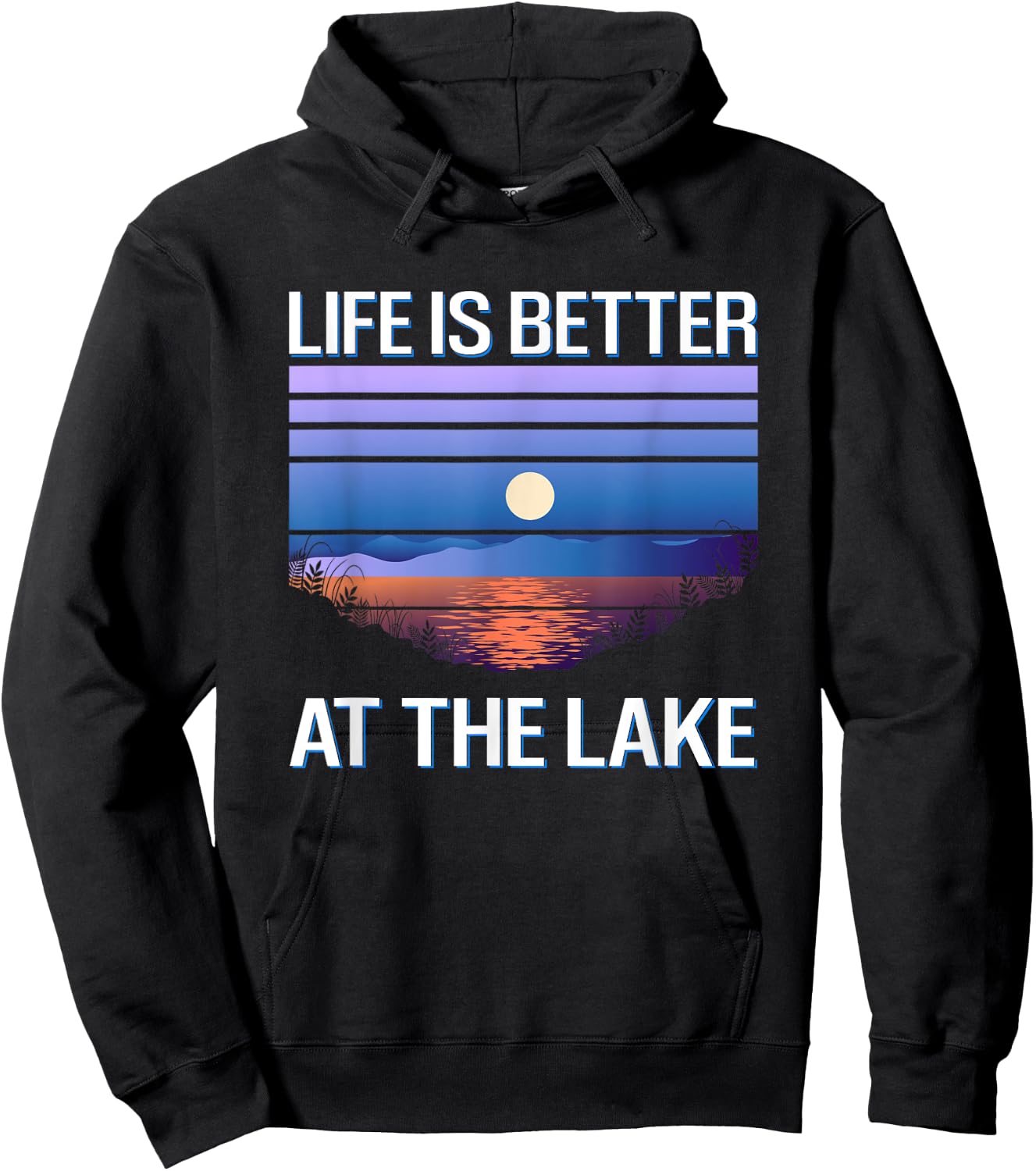 Life is better at the lake - Lake life boat Hoodie - Hoodie | Black
