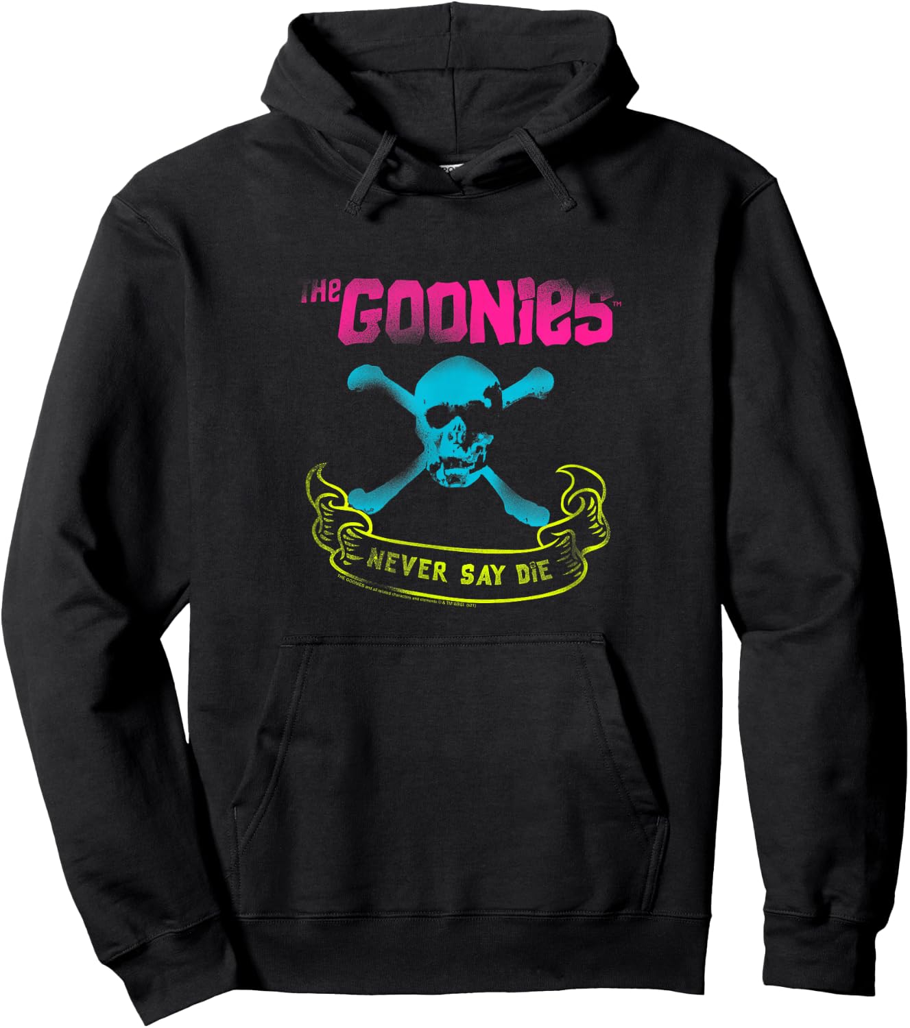 The Goonies Neon Never Say Die Spray Paint Movie Hoodie - Hoodie | Black