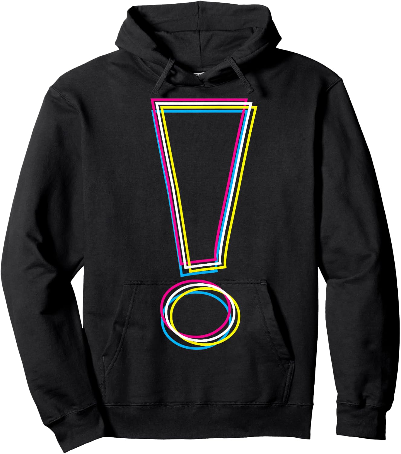 CMYK(W) Graphic Exclamation Point Hoodie - Hoodie | Black