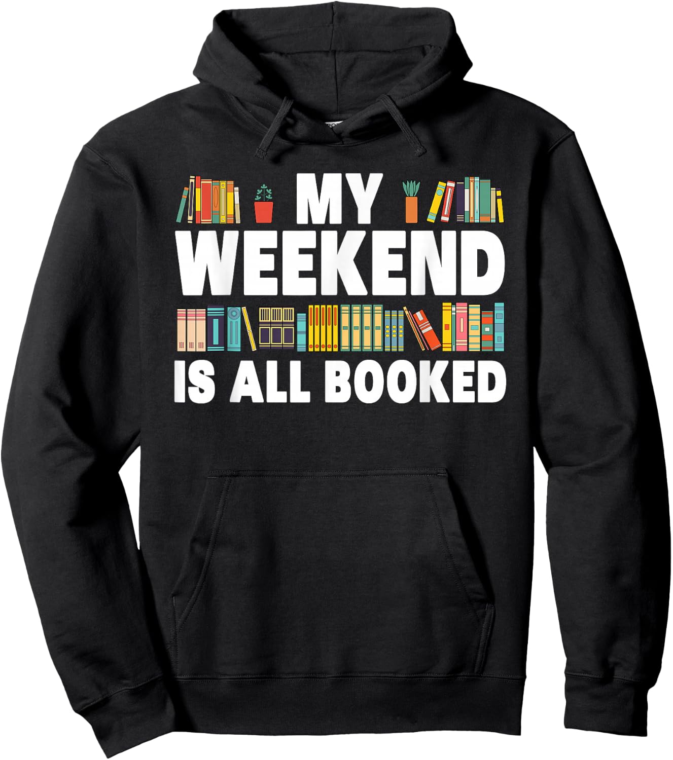 Funny Book Design Women Book Lover Library Reader , Black Hoodie - Hoodie | Black
