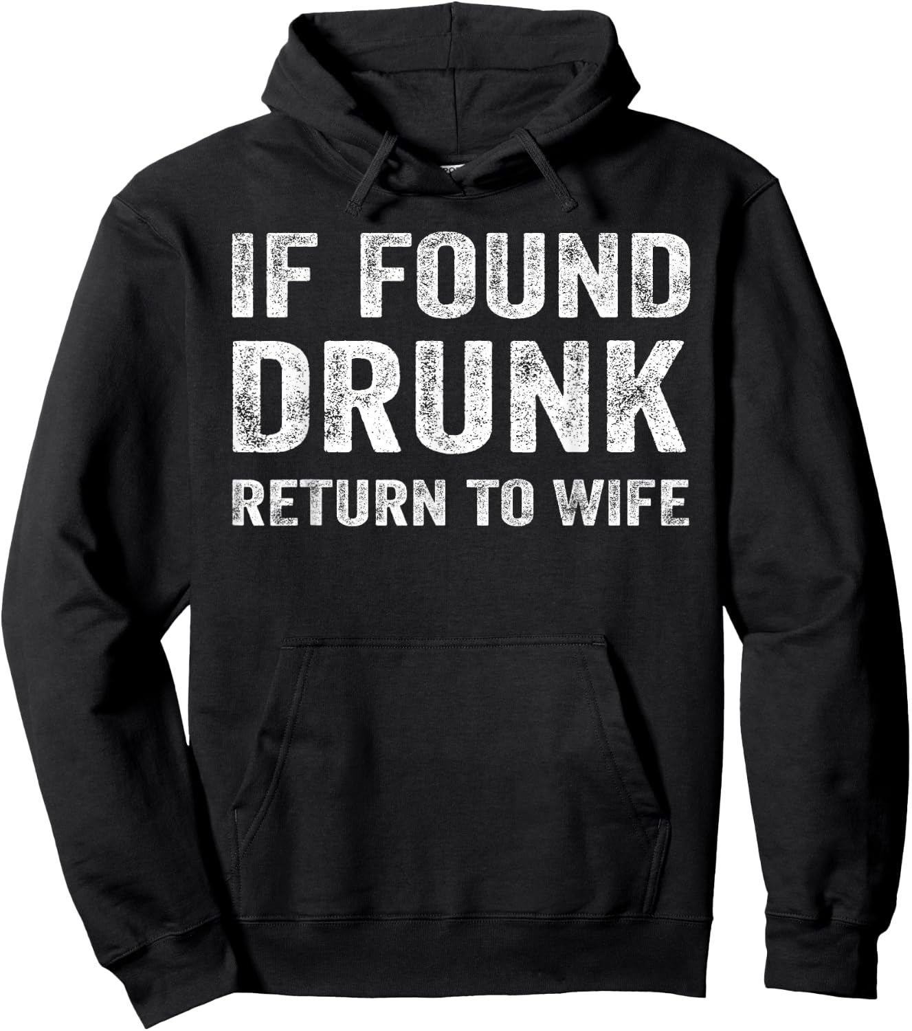 If Found Drunk Return To Wife Funny Matching Drinking Couple Hoodie - Hoodie | Black