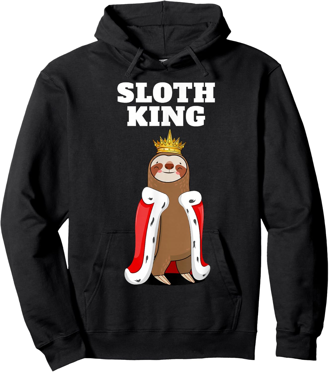 Sloth King | Boys Sloth | Sloth Hoodie - Hoodie | Black