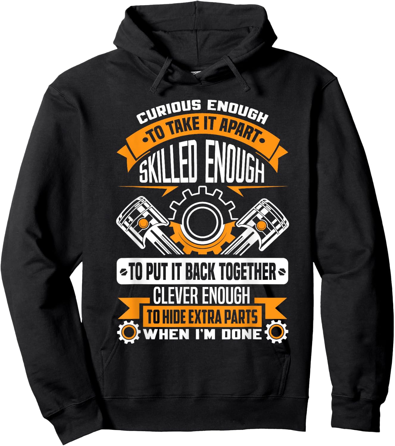 Curious enough to take it apart skilled enough - mechanic Hoodie - Hoodie | Black
