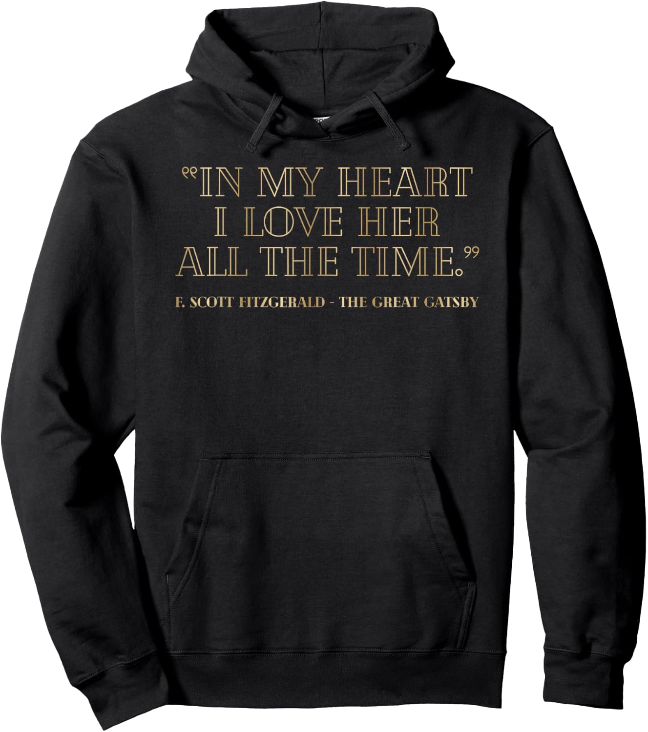 Gatsby Quote Book Love Fan Librarian 1920's Great Gatsby Hoodie - Hoodie | Black