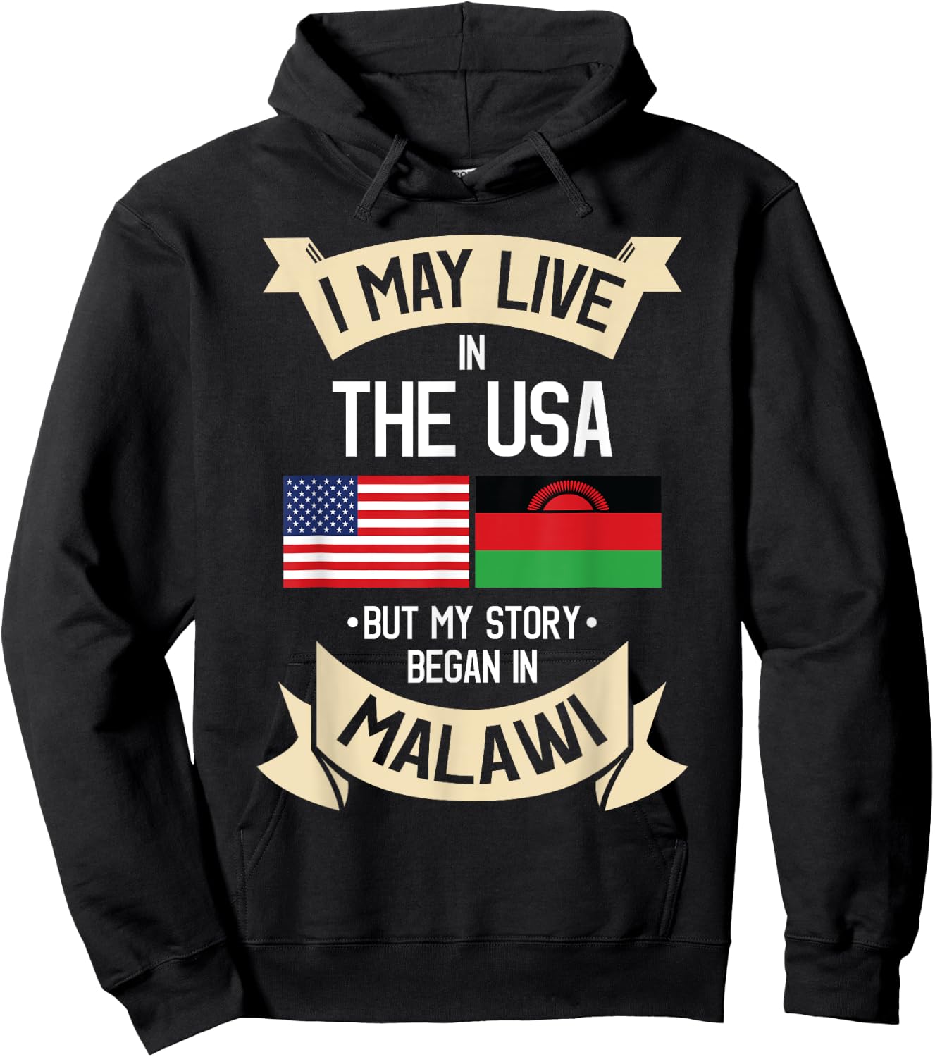 Malawian Malawi Flag Gift People from Malawi Hoodie - Hoodie | Black