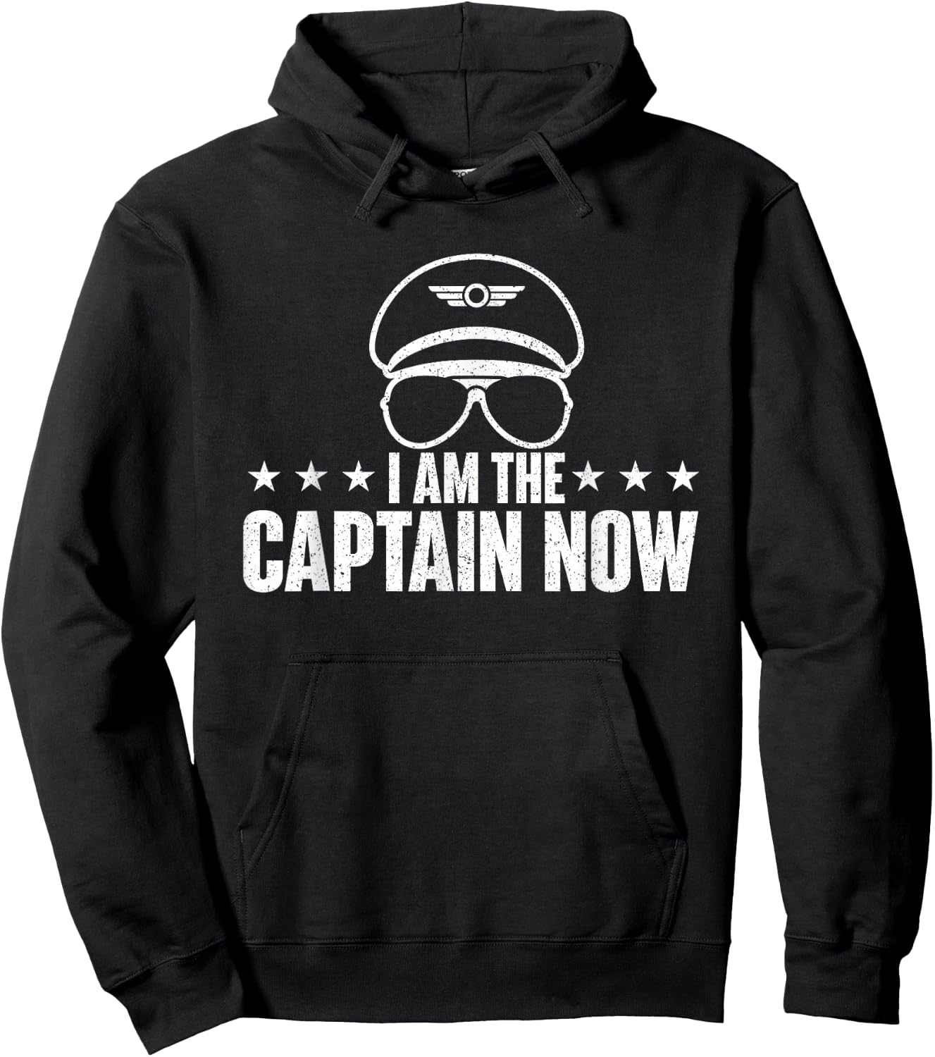 I Am The Captain Now - Airplane Aircraft Lover Airline Pilot Hoodie - Hoodie | Black