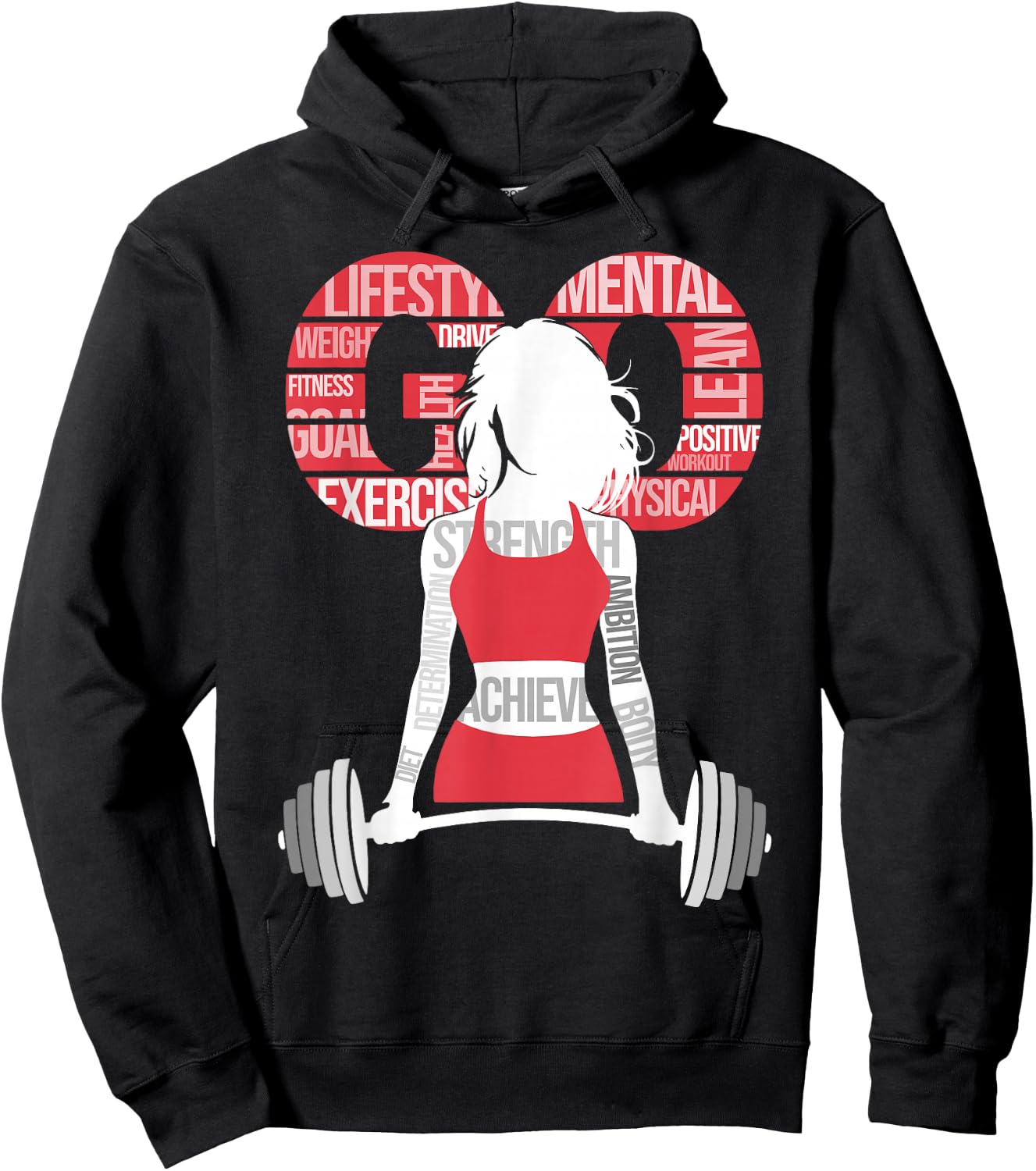 Women Workout With Sayings Gym Motivation Quote Gym Girls Hoodie - Hoodie | Black
