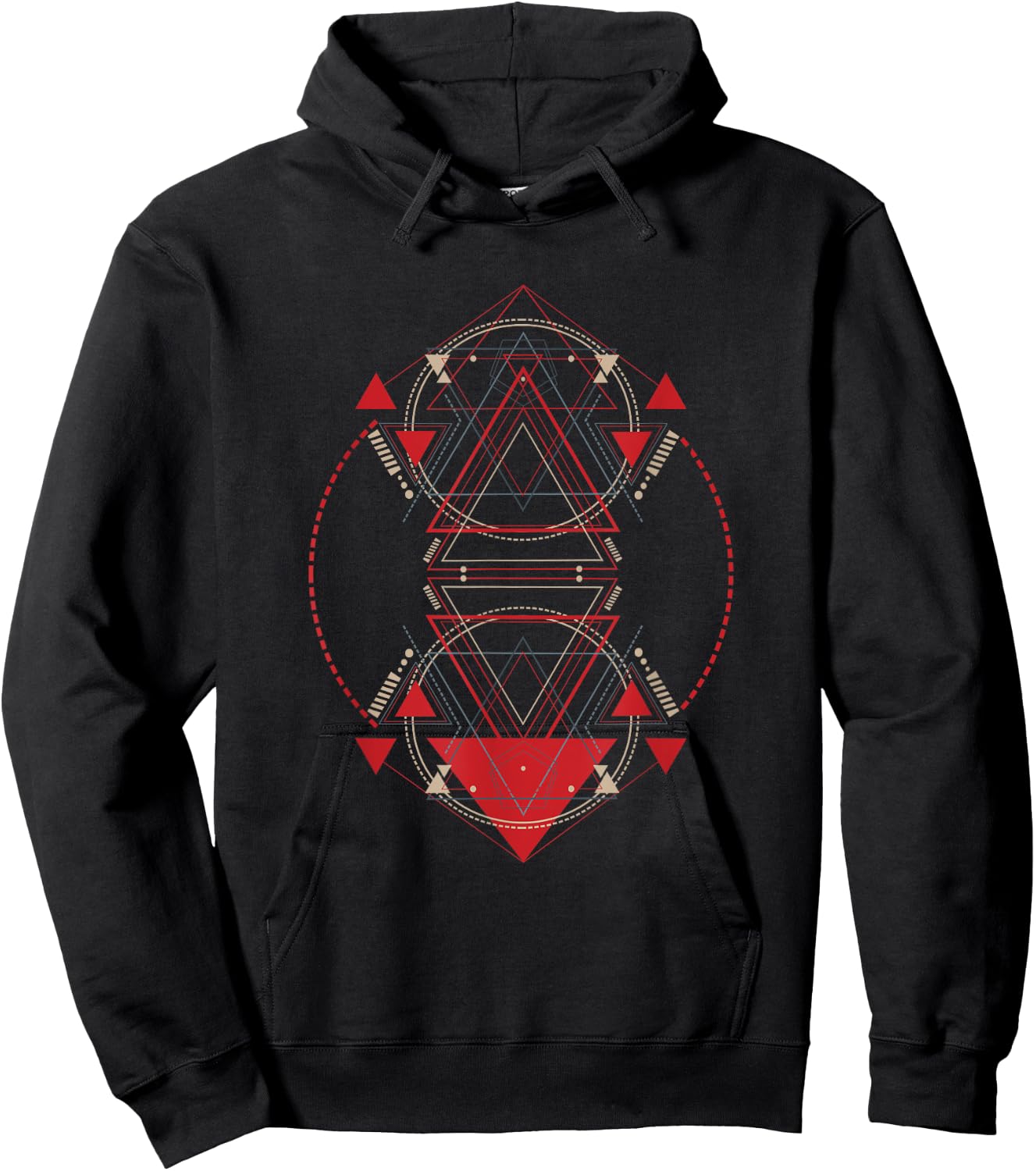 Sacred Geometry Mystical Alien Pyramid Hoodie - Hoodie | Black