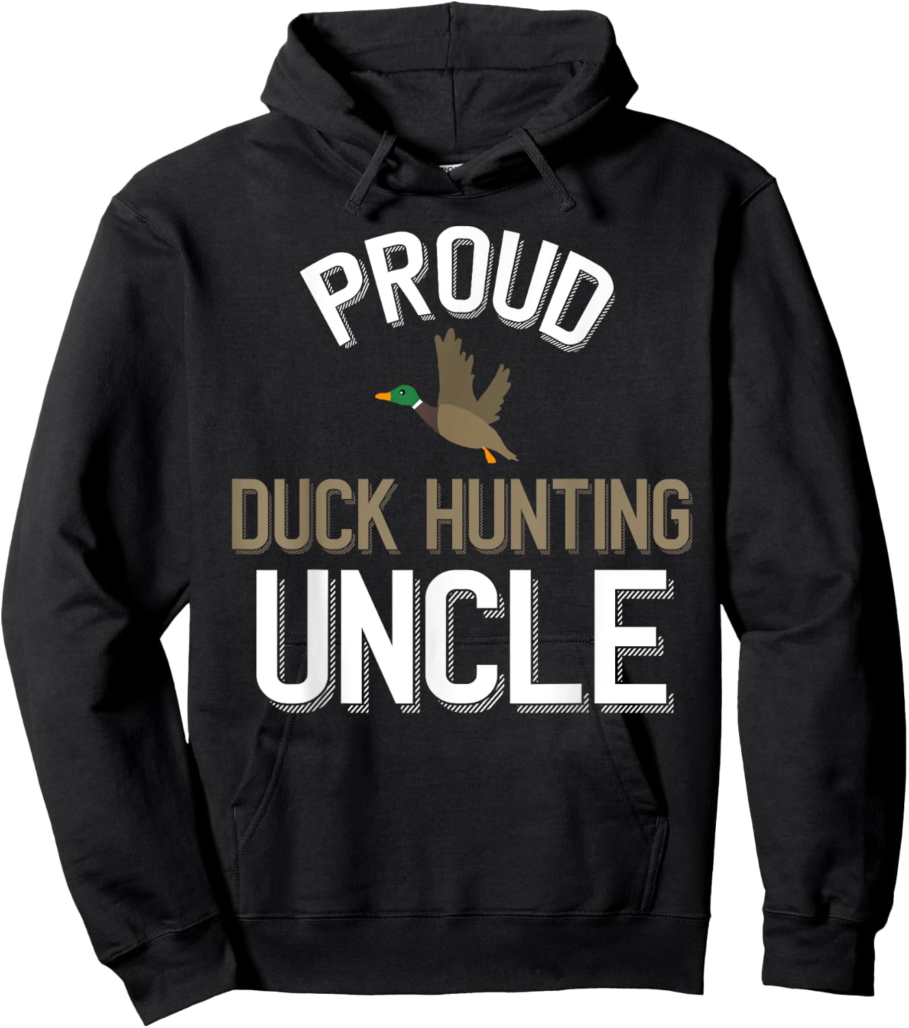 Proud Duck Hunting Uncle Hoodie - Hoodie | Black