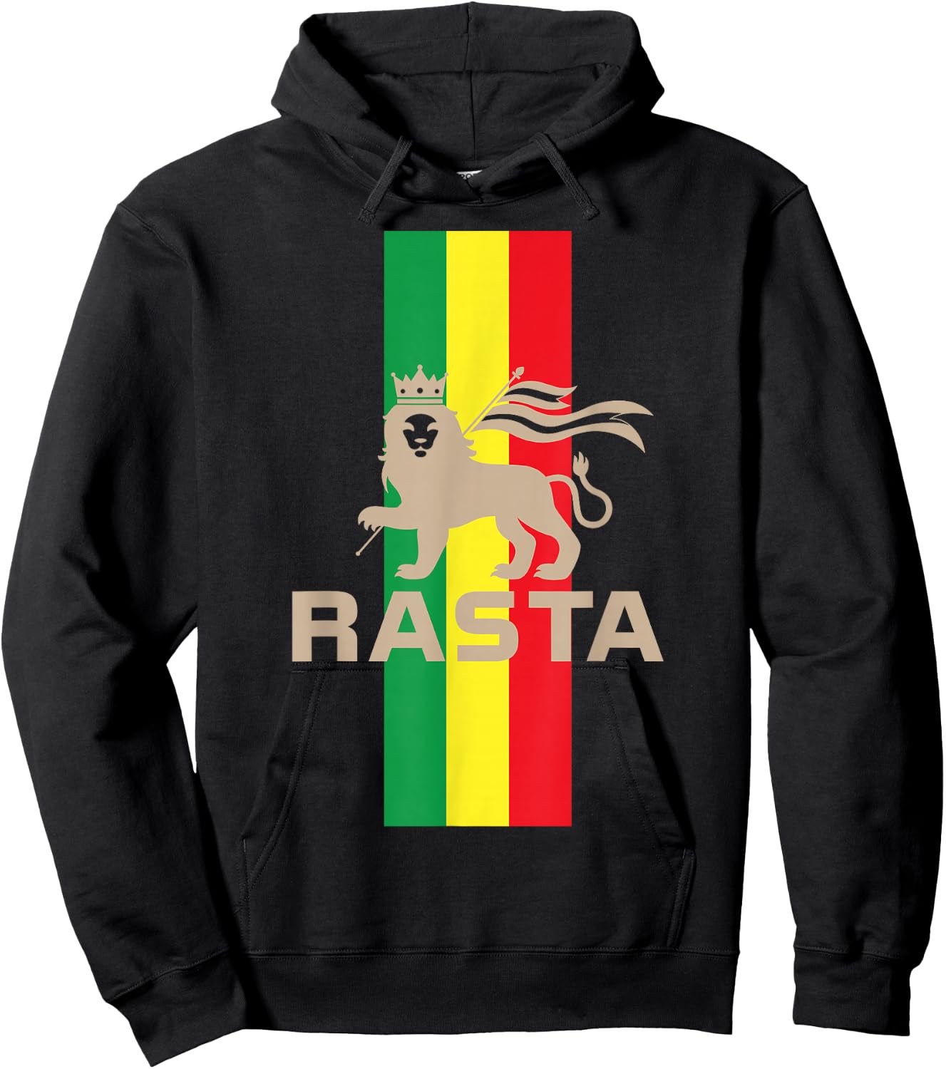 Lion of Judah Judah Rasta Rastafari Reggae Hoodie - Hoodie | Black