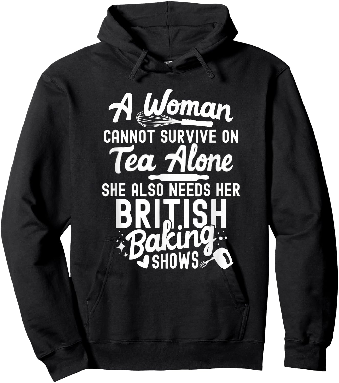 Tea and British Baking Cozy TV Hoodie - Hoodie | Black