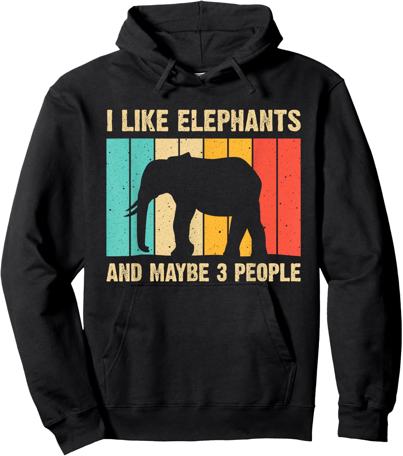 Funny Elephant Design Men Women Boys Girls Elephant Lover Hoodie - Hoodie | Black
