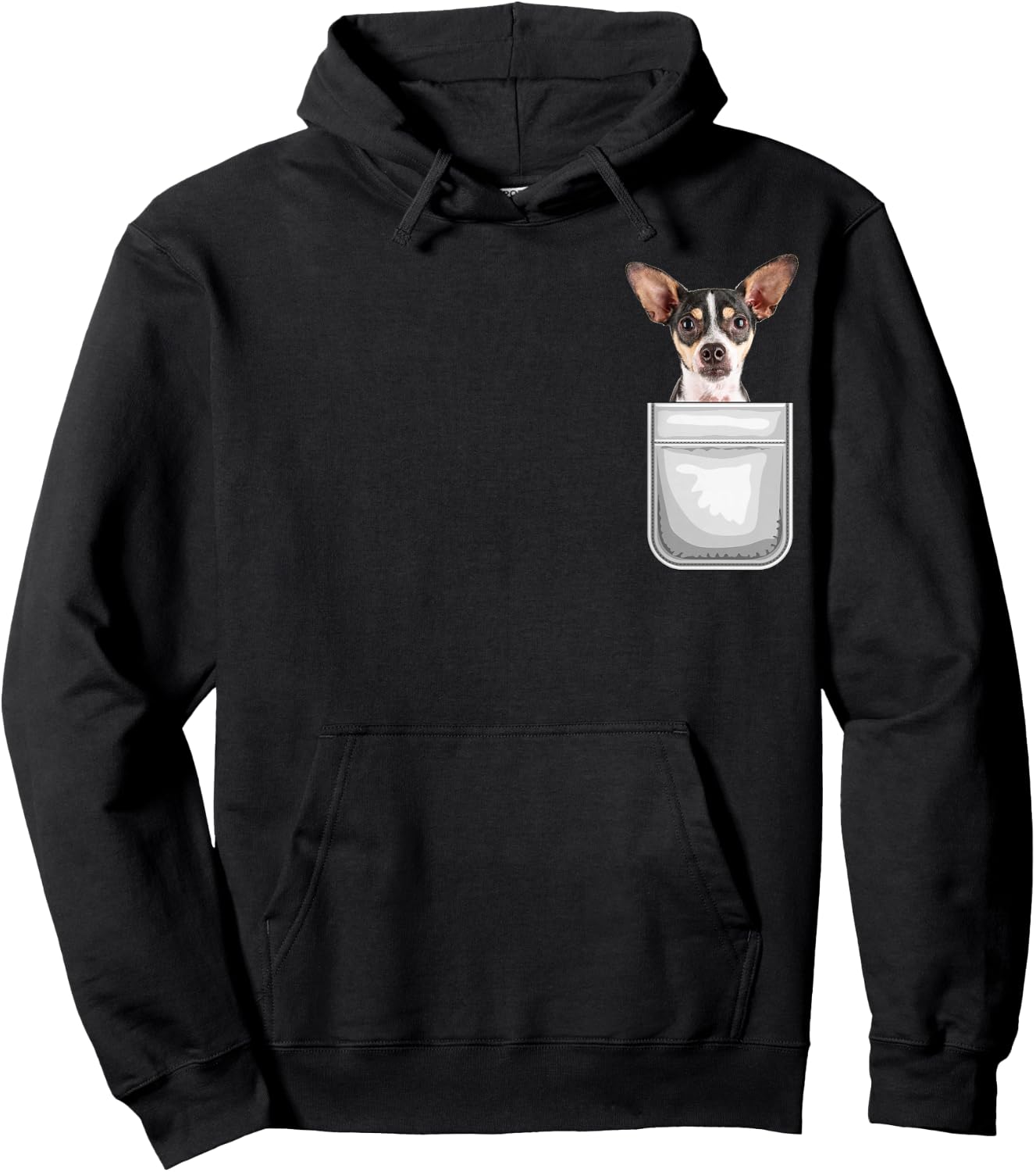 Rat Terrier Puppy Dog in Your Pocket Hoodie - Hoodie | Black